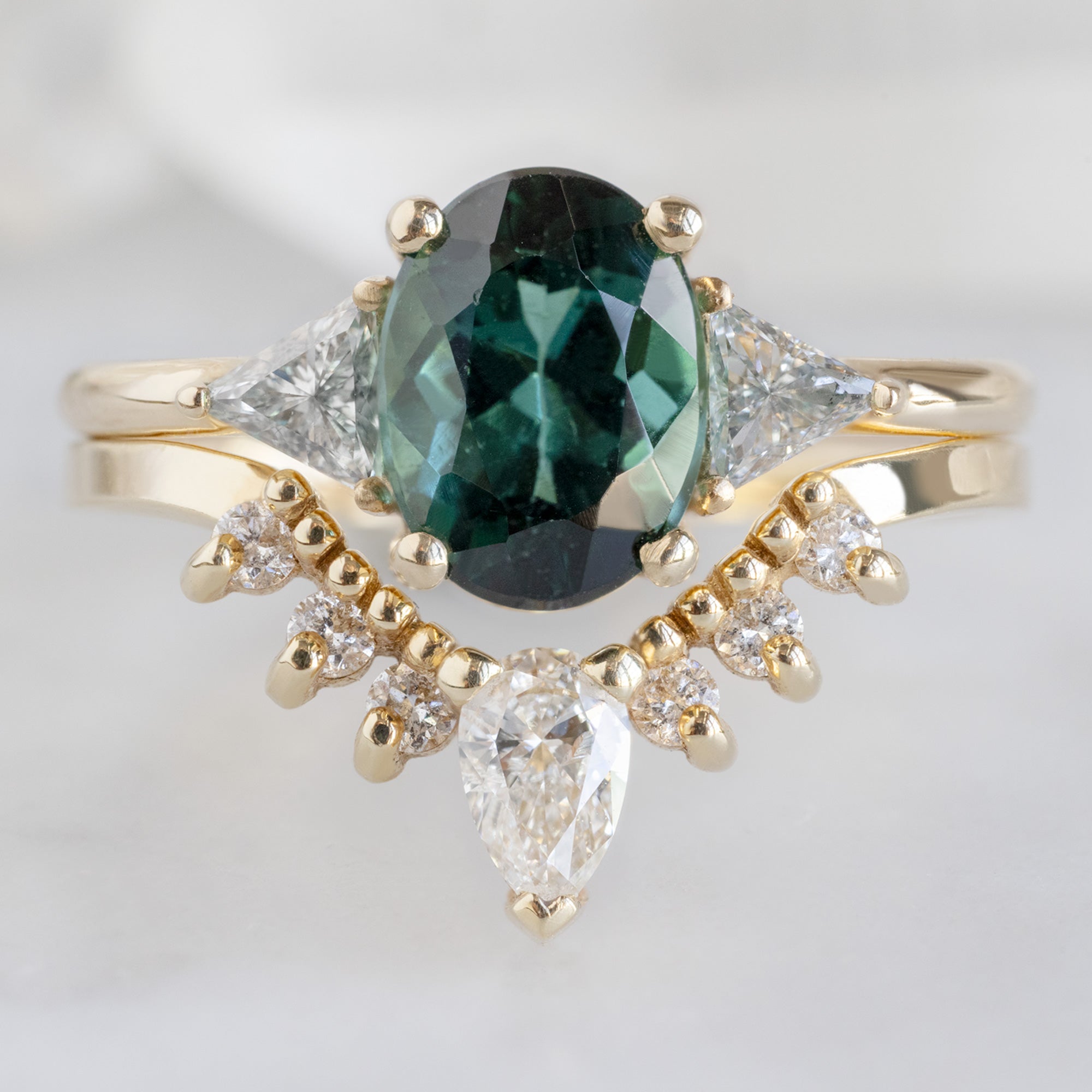 Alexis Russell Engagement Rings The Jade Ring | 1.49ct Oval Cut Tourmaline in 14K Yellow Gold