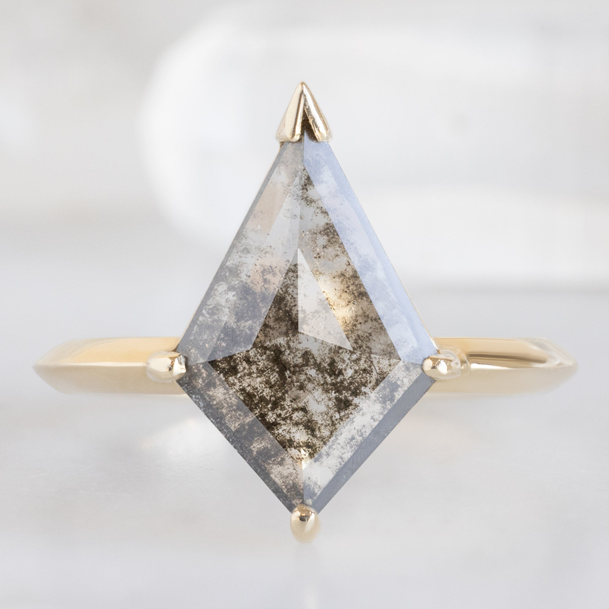 Alexis Russell Engagement Rings The Sage Ring | 1.4ct Lab Grown Salt and Pepper Kite in 14K Yellow Gold