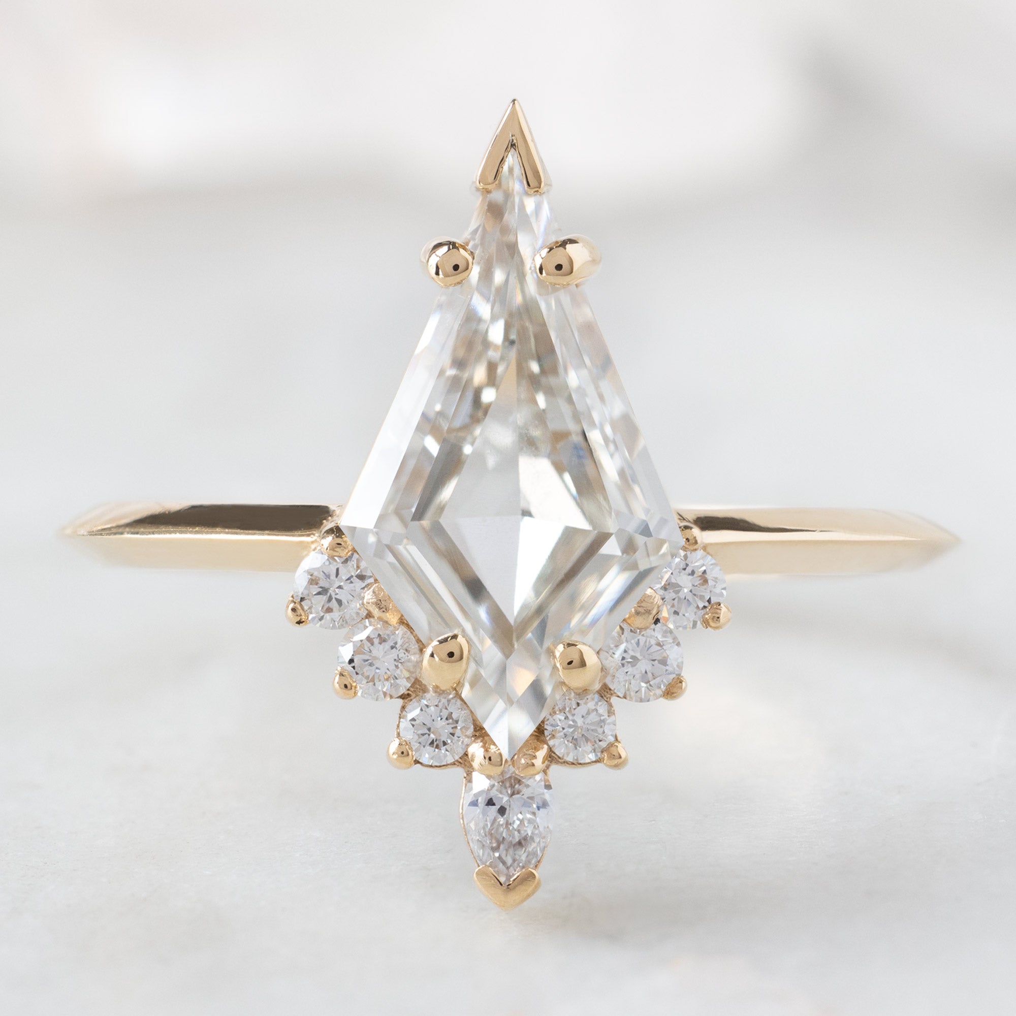 Alexis Russell Engagement Rings The Aster Ring | 1.65ct Kite Lab Grown White Diamond in 14K Yellow Gold