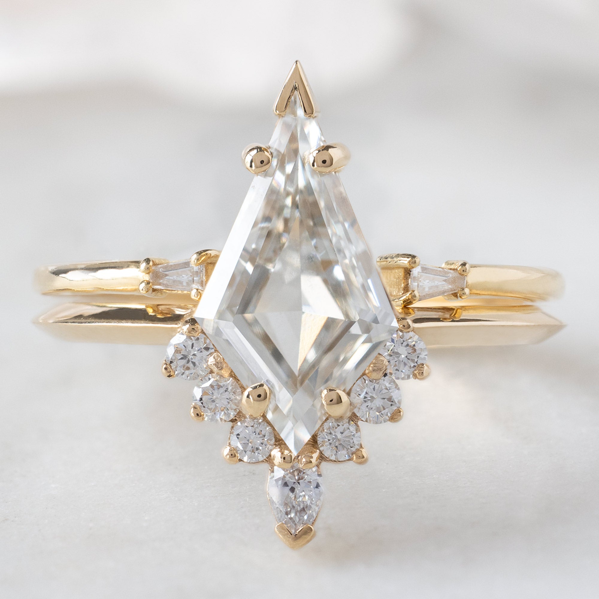 Alexis Russell Engagement Rings The Aster Ring | 1.65ct Kite Lab Grown White Diamond in 14K Yellow Gold