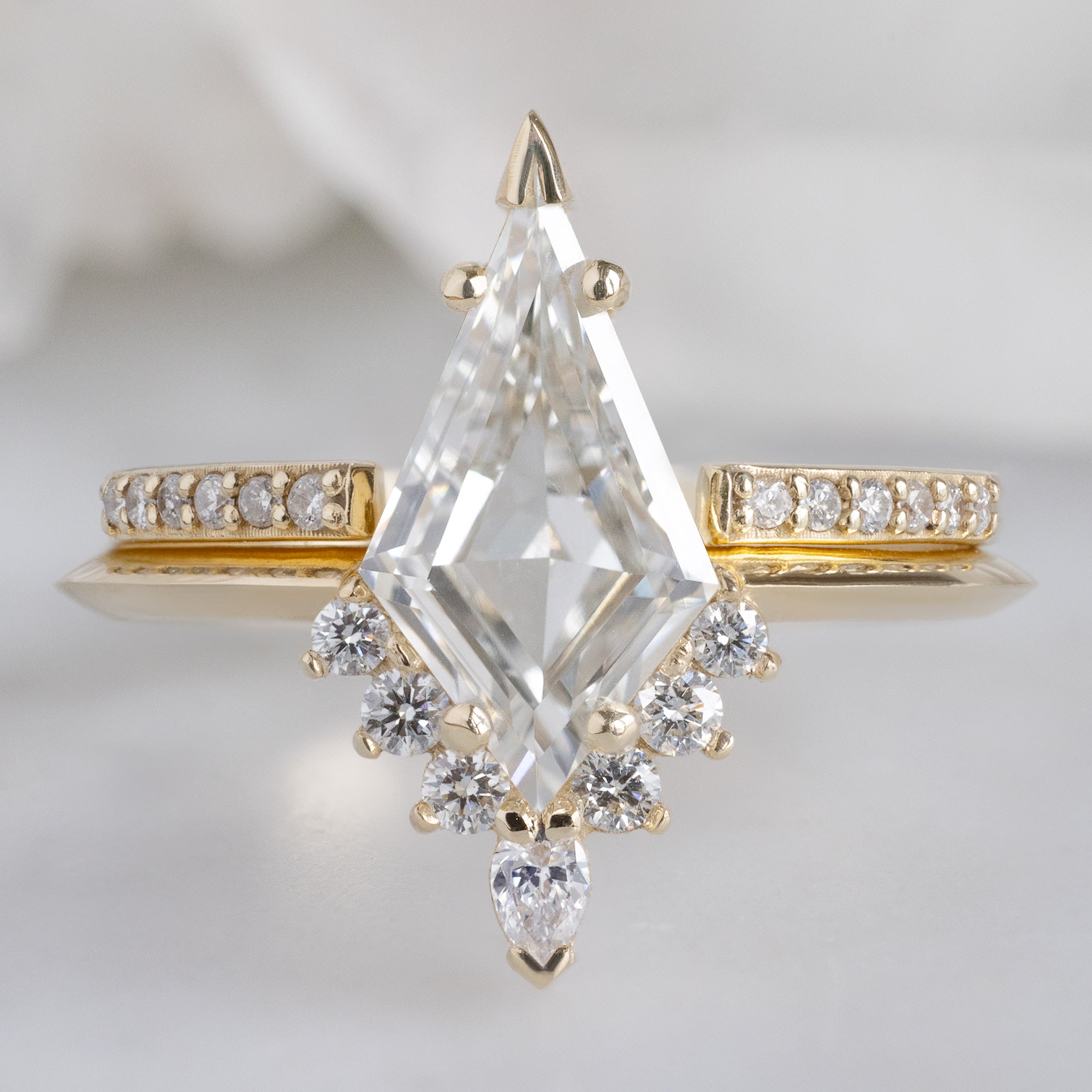 Alexis Russell Engagement Rings The Aster Ring | 1.65ct Kite Lab Grown White Diamond in 14K Yellow Gold