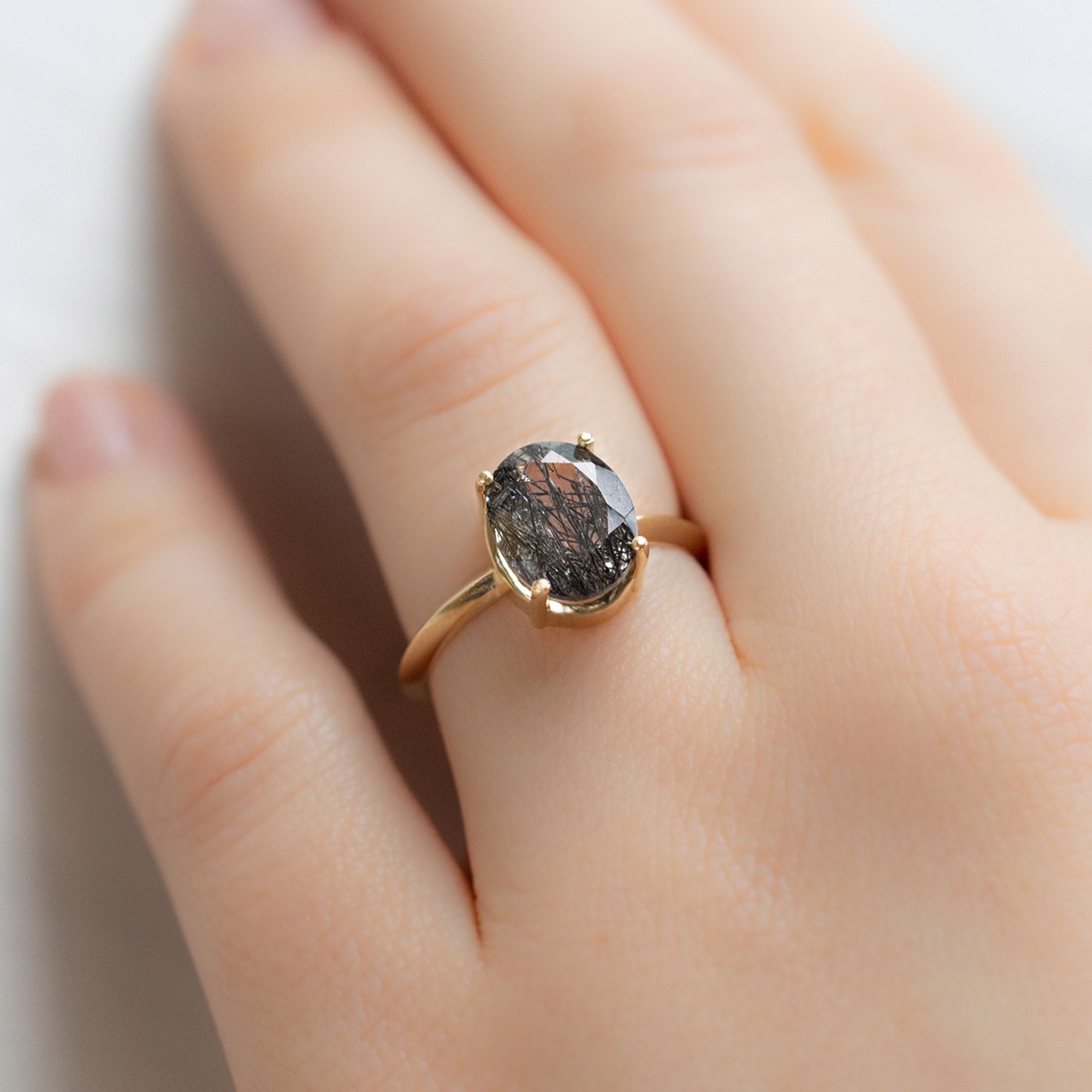 Alexis Russell  Engagement Rings The Bryn Ring | 2.15ct Oval Tourmaline in Quartz in 14K Yellow Gold