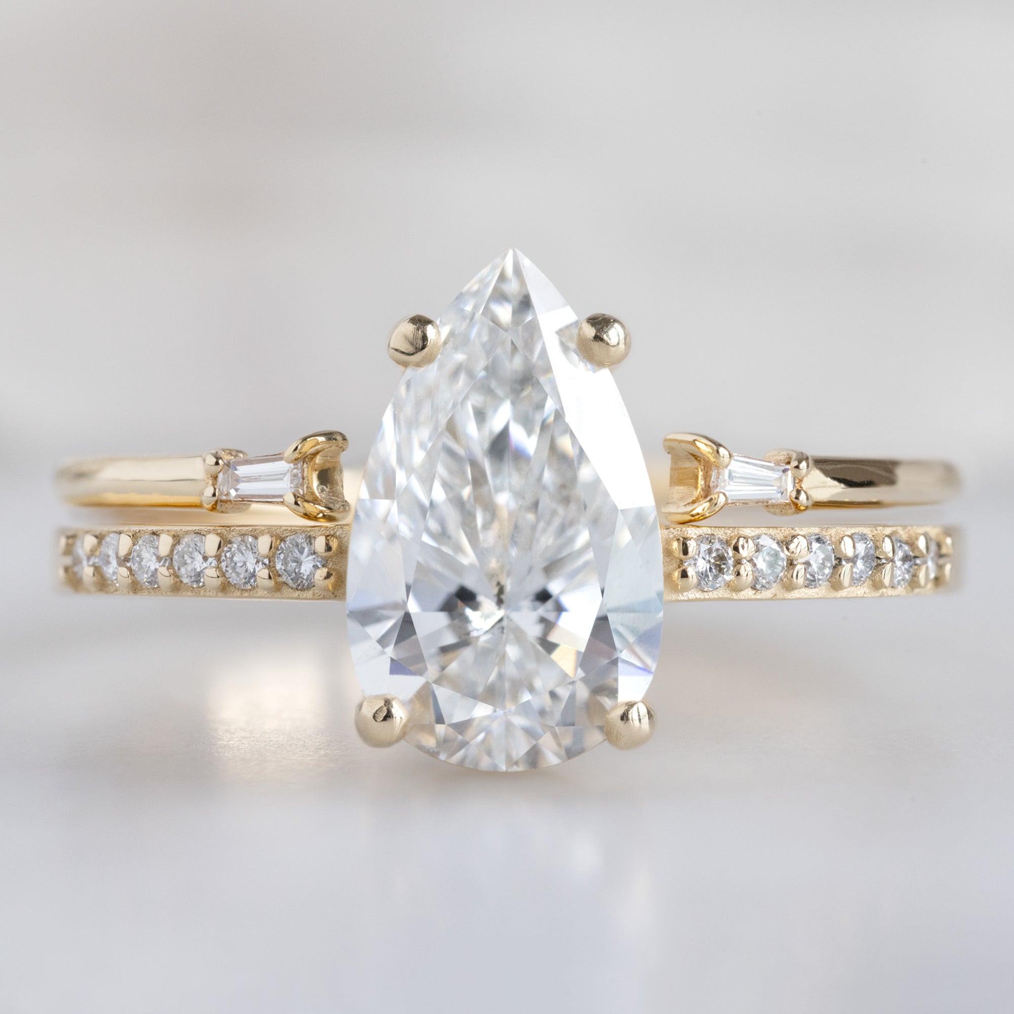 Alexis Russell  Engagement Rings The Willow Ring | 1.38ct Pear Lab Grown White Diamond in 14K Yellow Gold