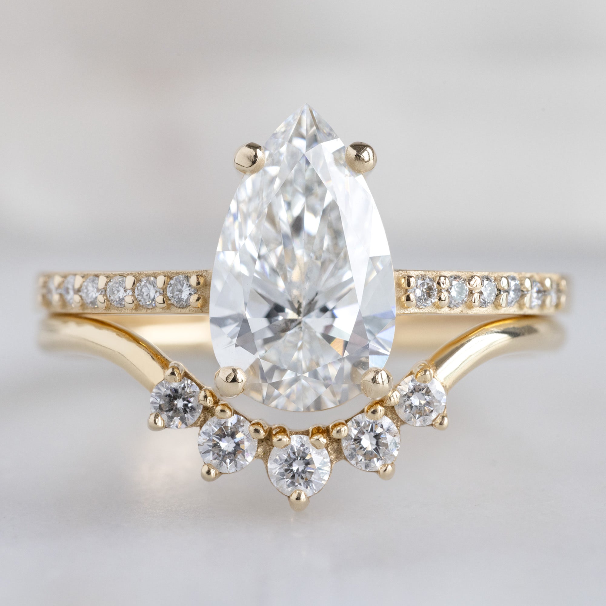 Alexis Russell  Engagement Rings The Willow Ring | 1.38ct Pear Lab Grown White Diamond in 14K Yellow Gold