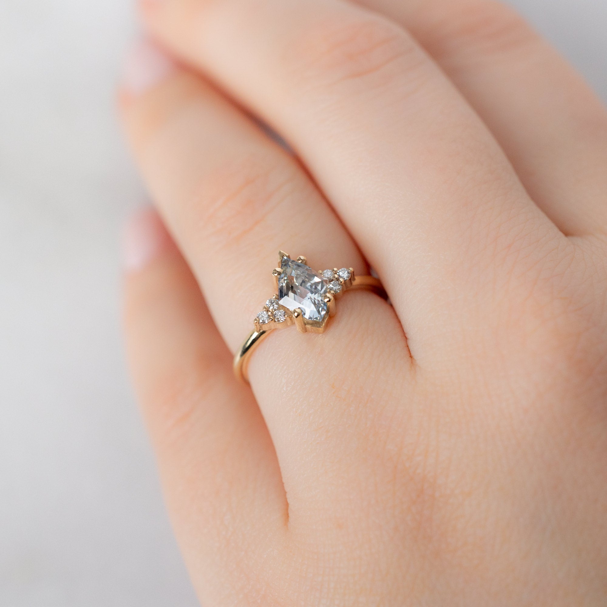 Alexis Russell  Engagement Rings The Ivy Ring | 1.37ct Kite Blue Sapphire in 14K Yellow Gold