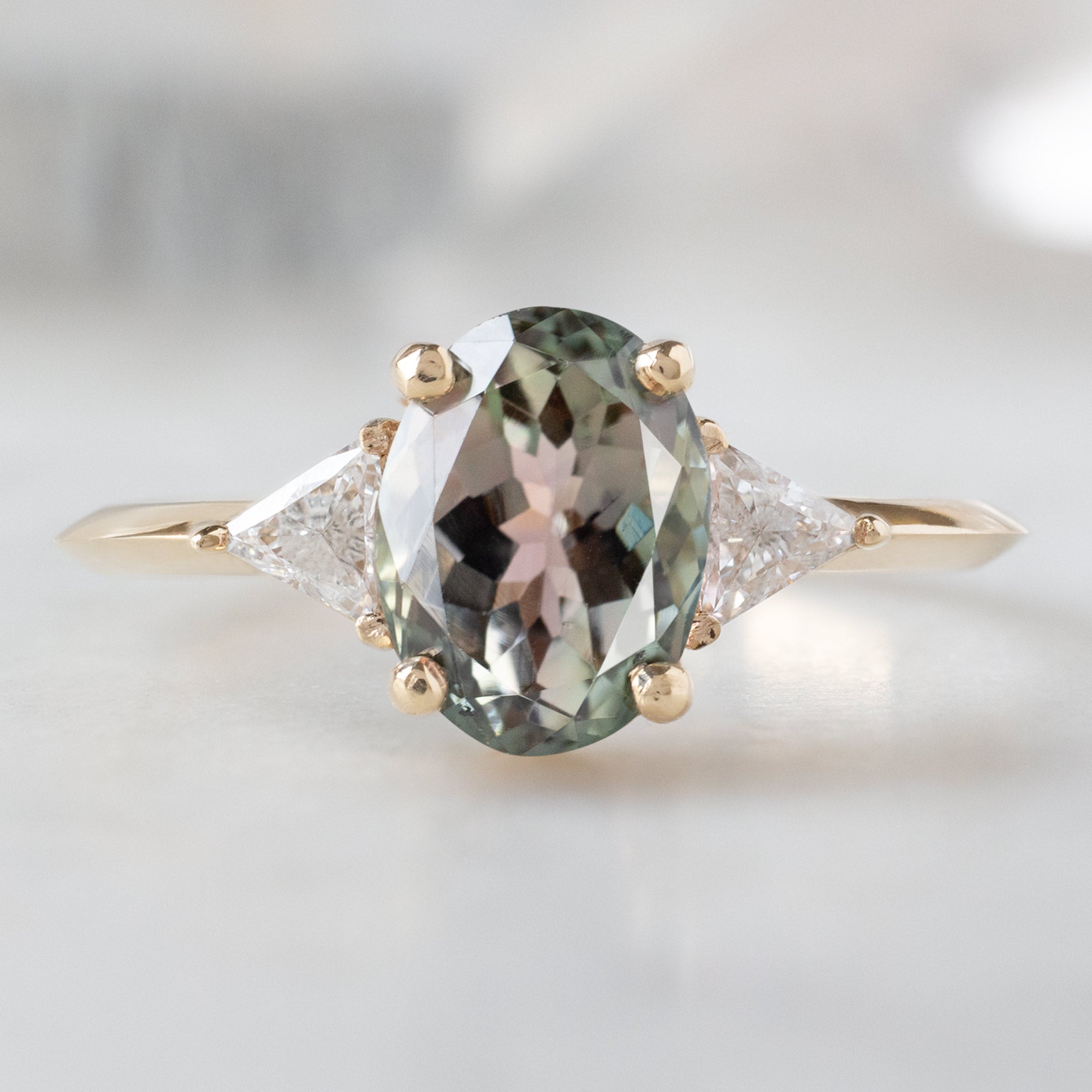 Alexis Russell  Engagement Rings The Jade Ring | 1.41ct Oval Green Tourmaline in 14K Yellow Gold