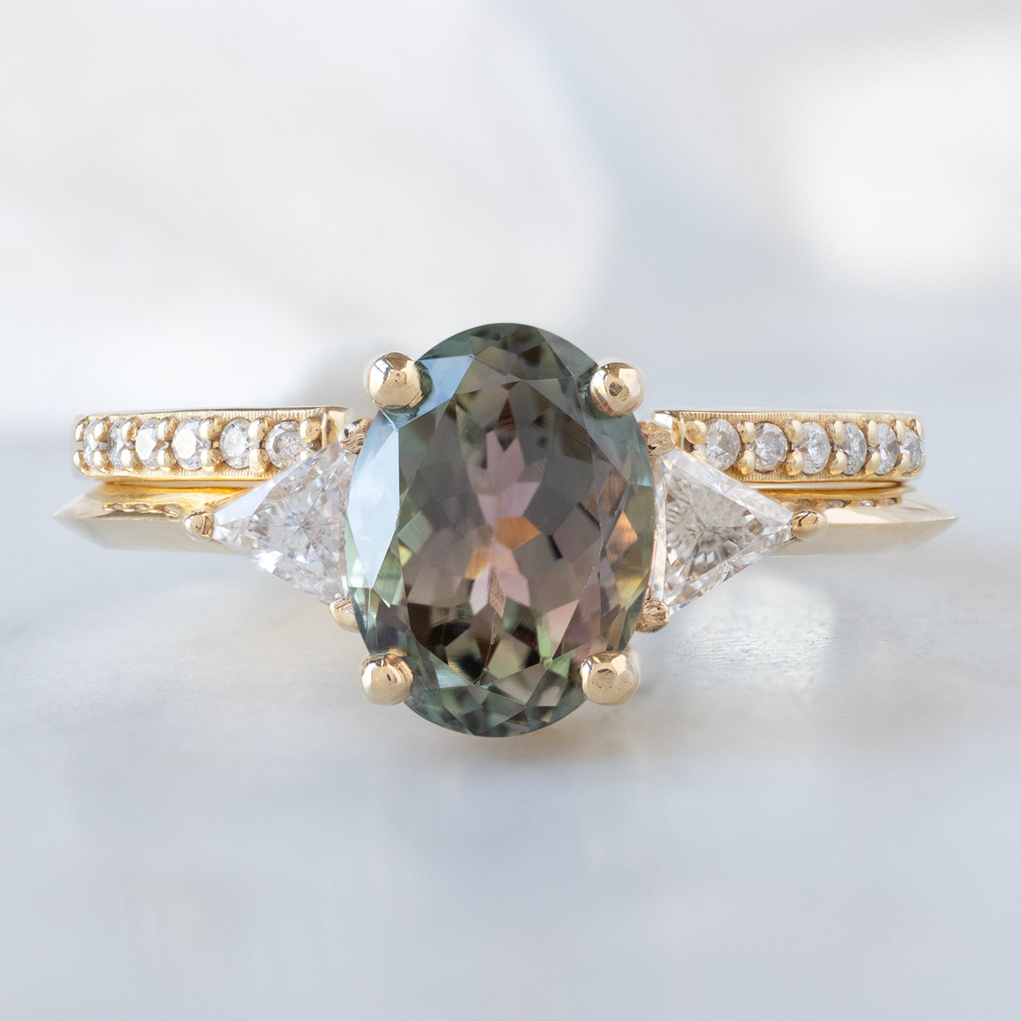 Alexis Russell  Engagement Rings The Jade Ring | 1.41ct Oval Green Tourmaline in 14K Yellow Gold