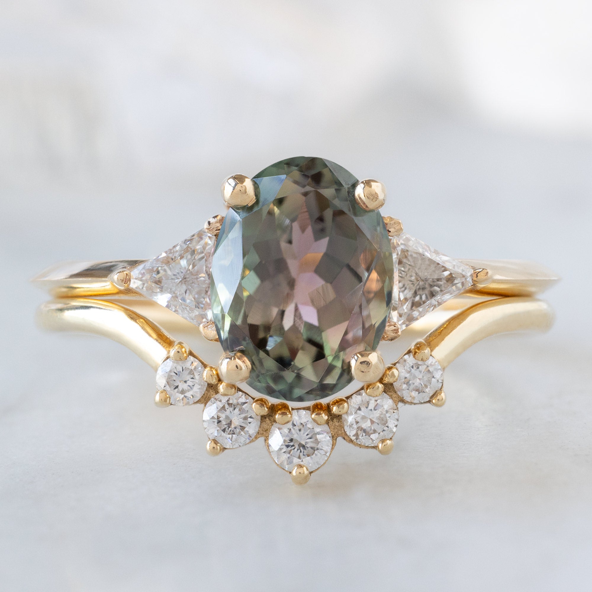 Alexis Russell  Engagement Rings The Jade Ring | 1.41ct Oval Green Tourmaline in 14K Yellow Gold
