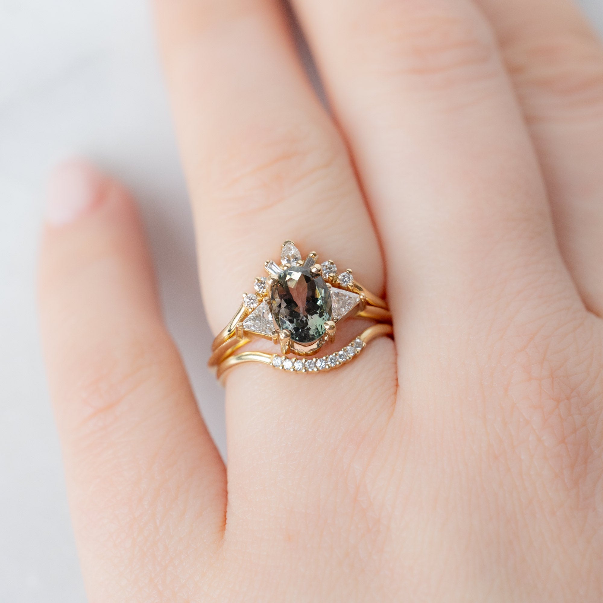 Alexis Russell  Engagement Rings The Jade Ring | 1.41ct Oval Green Tourmaline in 14K Yellow Gold