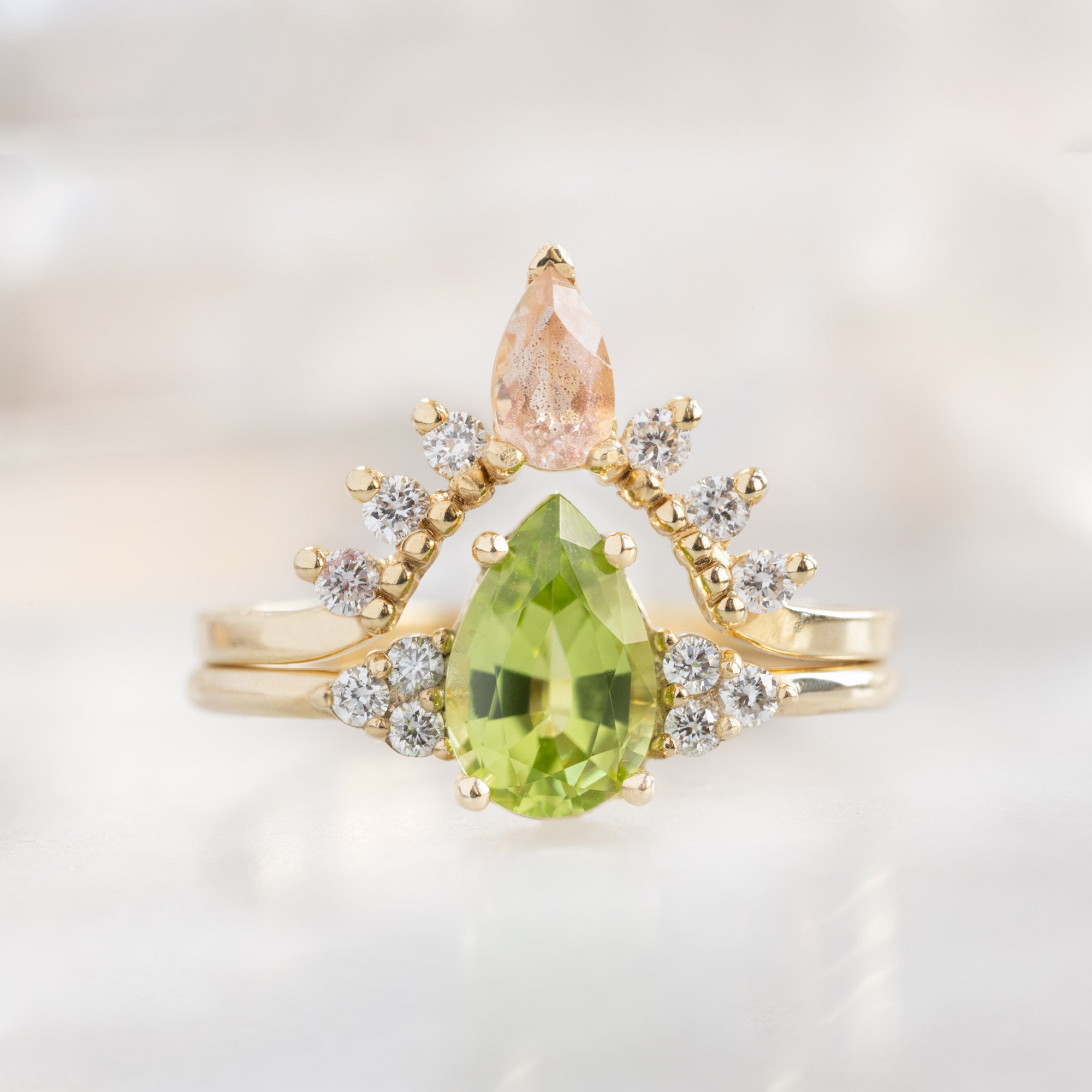 Alexis Russell  Engagement Rings The Ivy Ring | 0.83ct Pear Peridot in 14K Yellow Gold