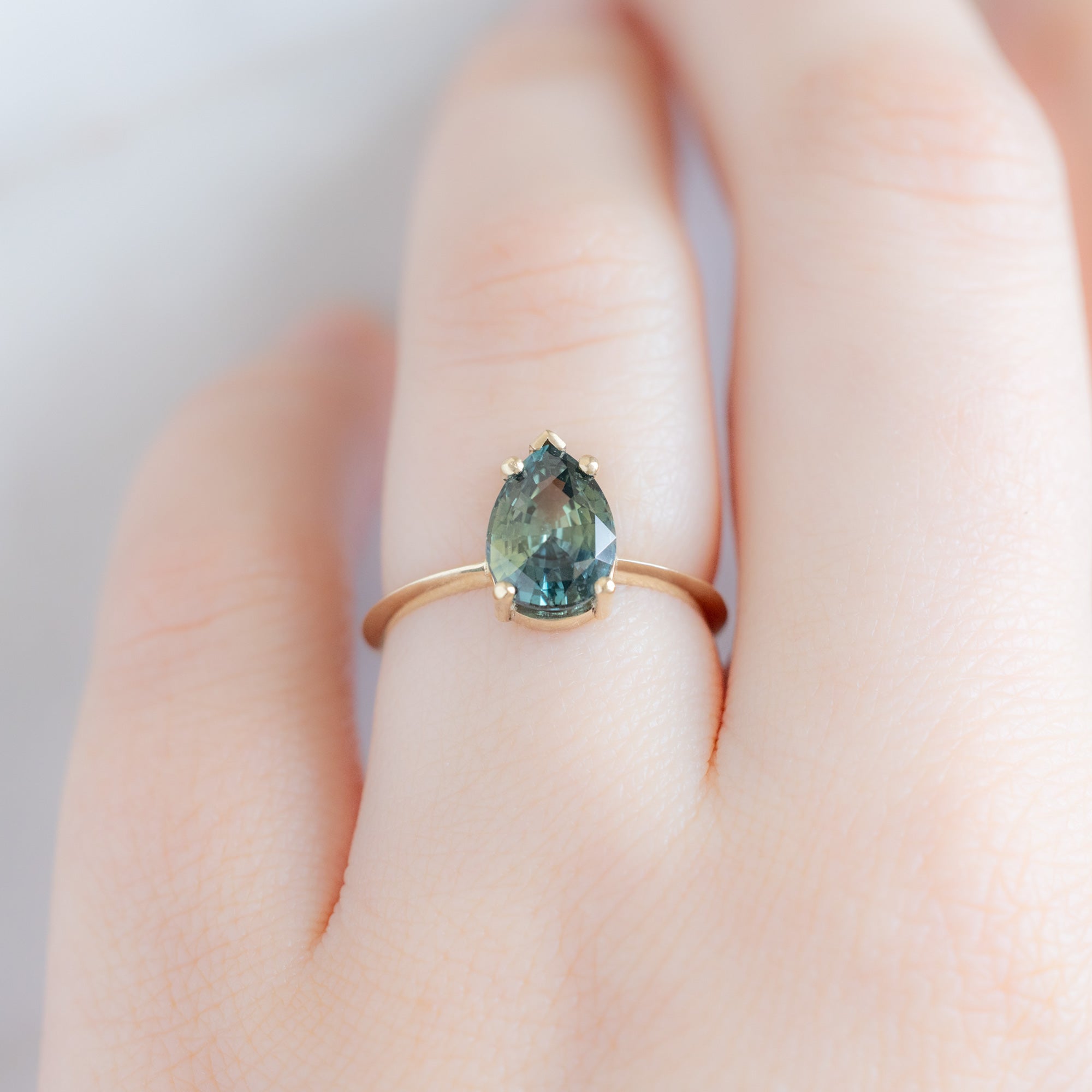 Alexis Russell Engagement Rings The Sage Ring | Build Your Own Pear Sapphire Engagement Ring