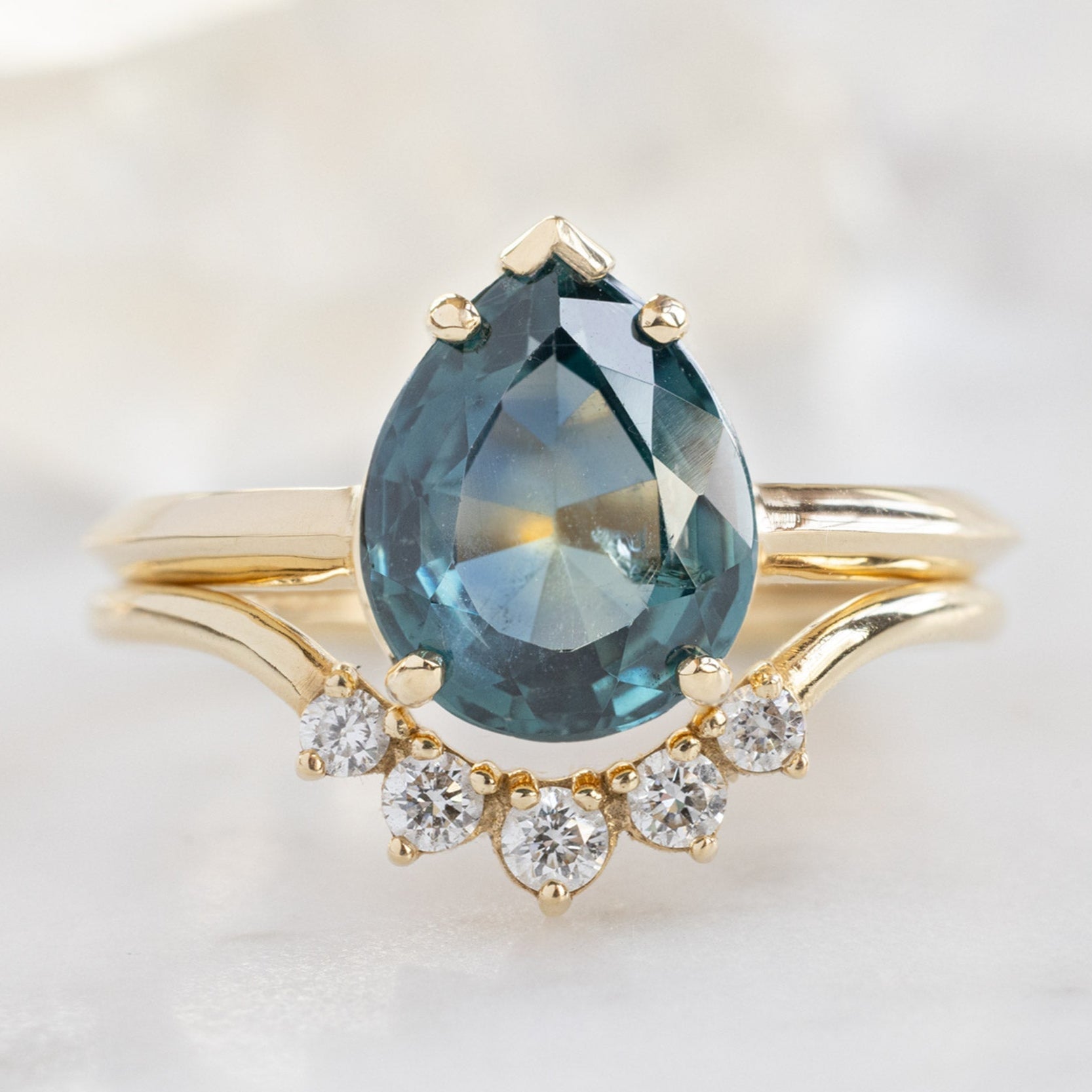 Alexis Russell Engagement Rings The Sage Ring | Build Your Own Pear Sapphire Engagement Ring