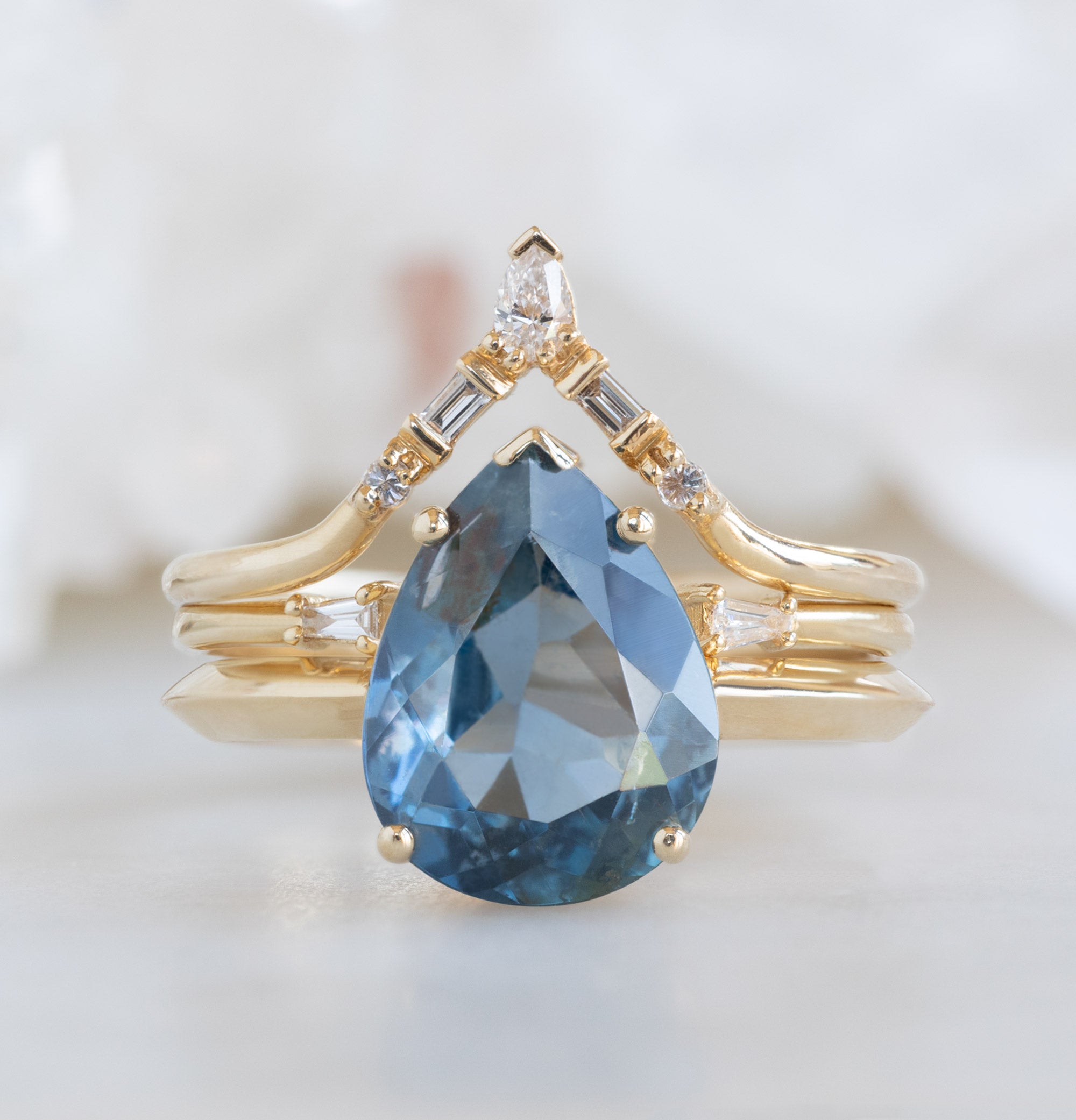 Alexis Russell Engagement Rings The Sage Ring | Build Your Own Pear Sapphire Engagement Ring