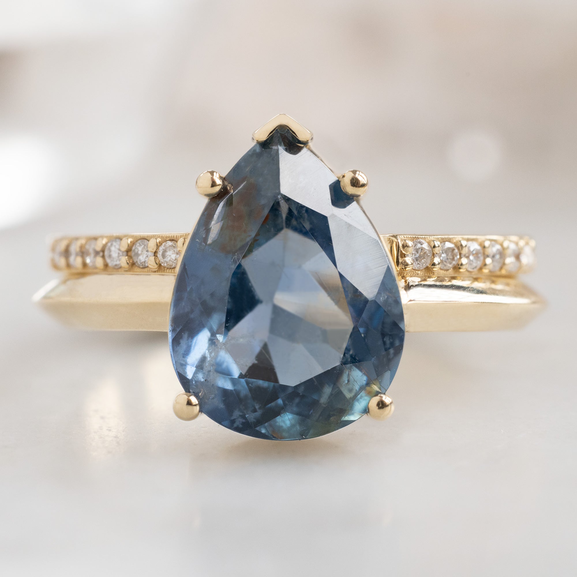 Alexis Russell Engagement Rings The Sage Ring | Build Your Own Pear Sapphire Engagement Ring