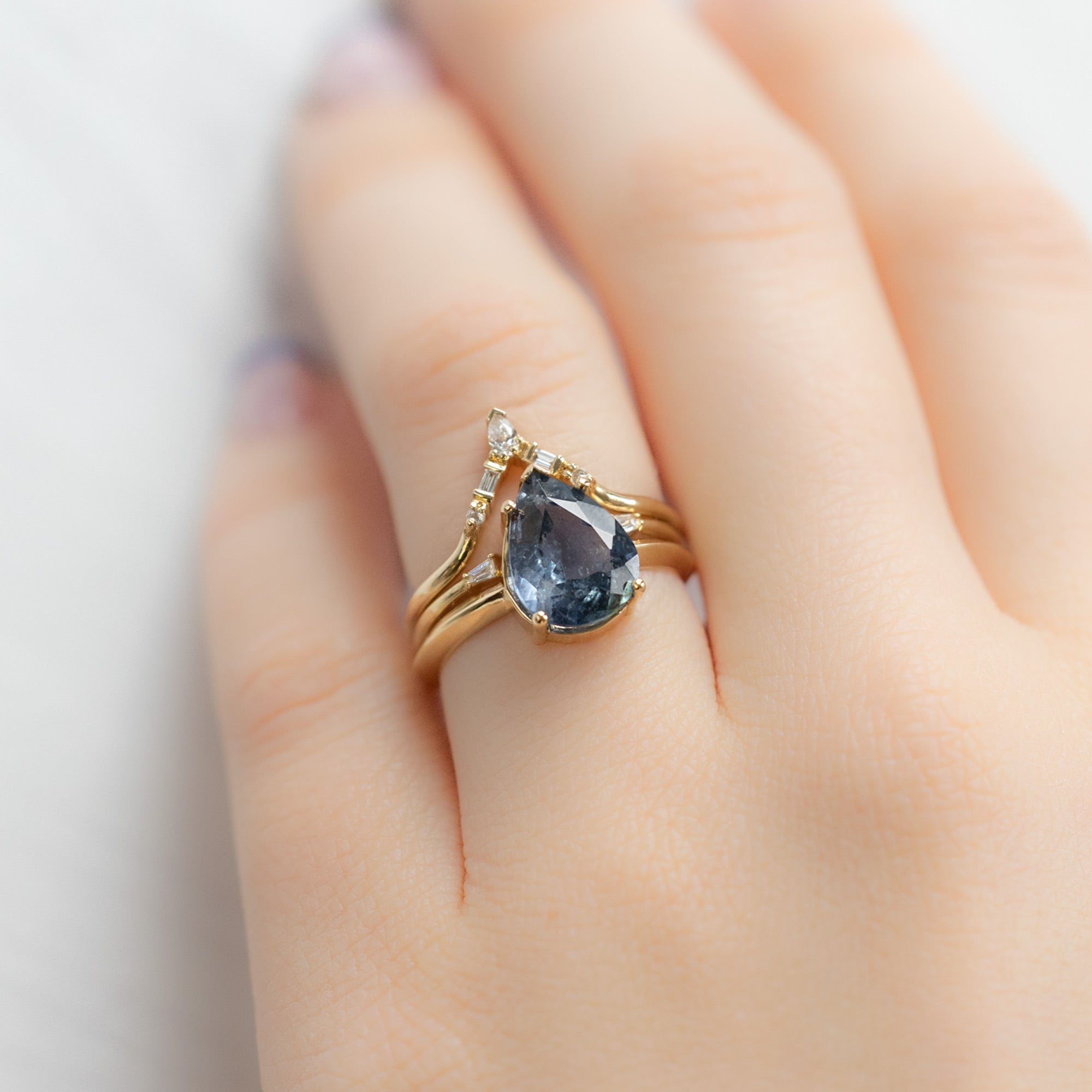 Alexis Russell Engagement Rings The Sage Ring | Build Your Own Pear Sapphire Engagement Ring