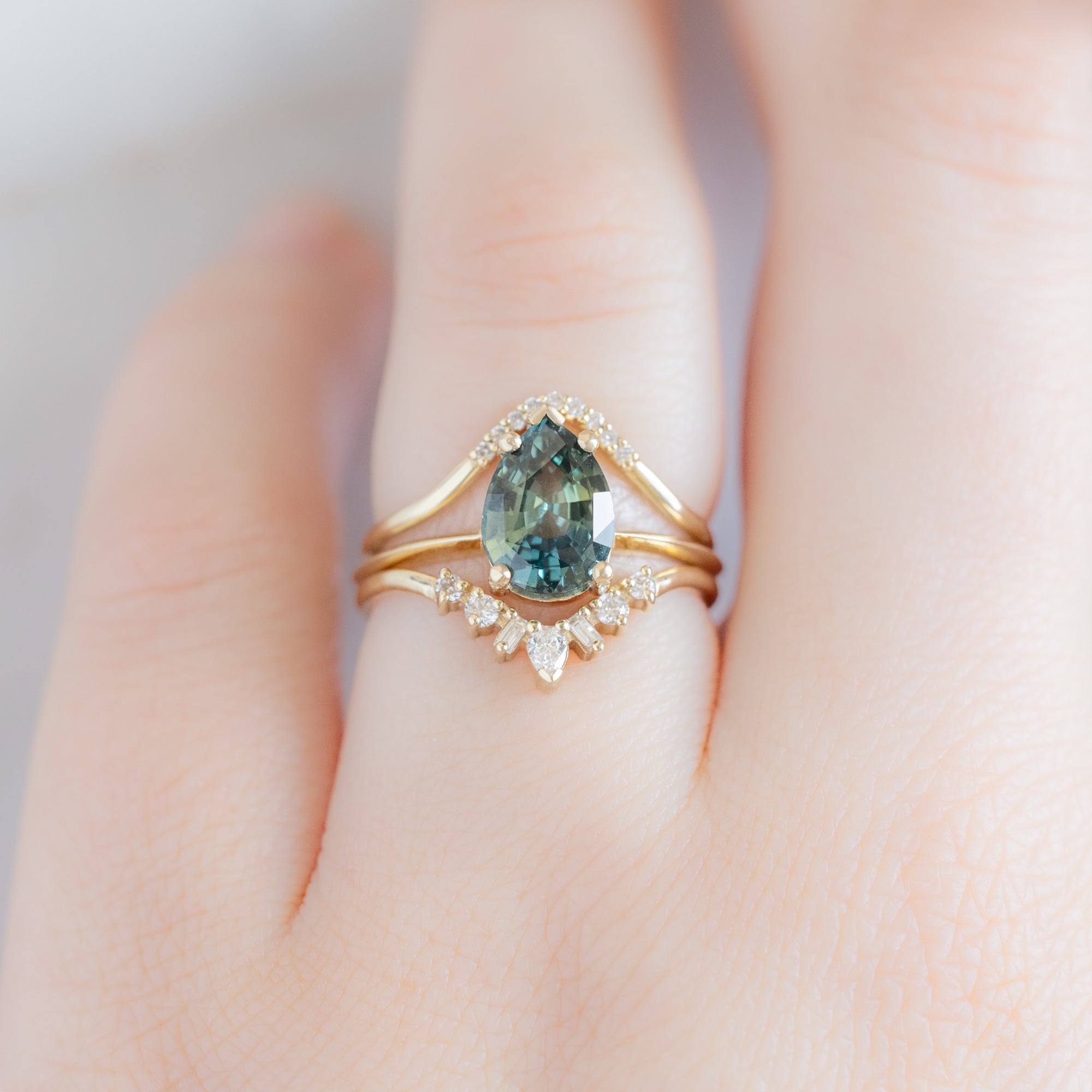 Alexis Russell Engagement Rings The Sage Ring | Build Your Own Pear Sapphire Engagement Ring