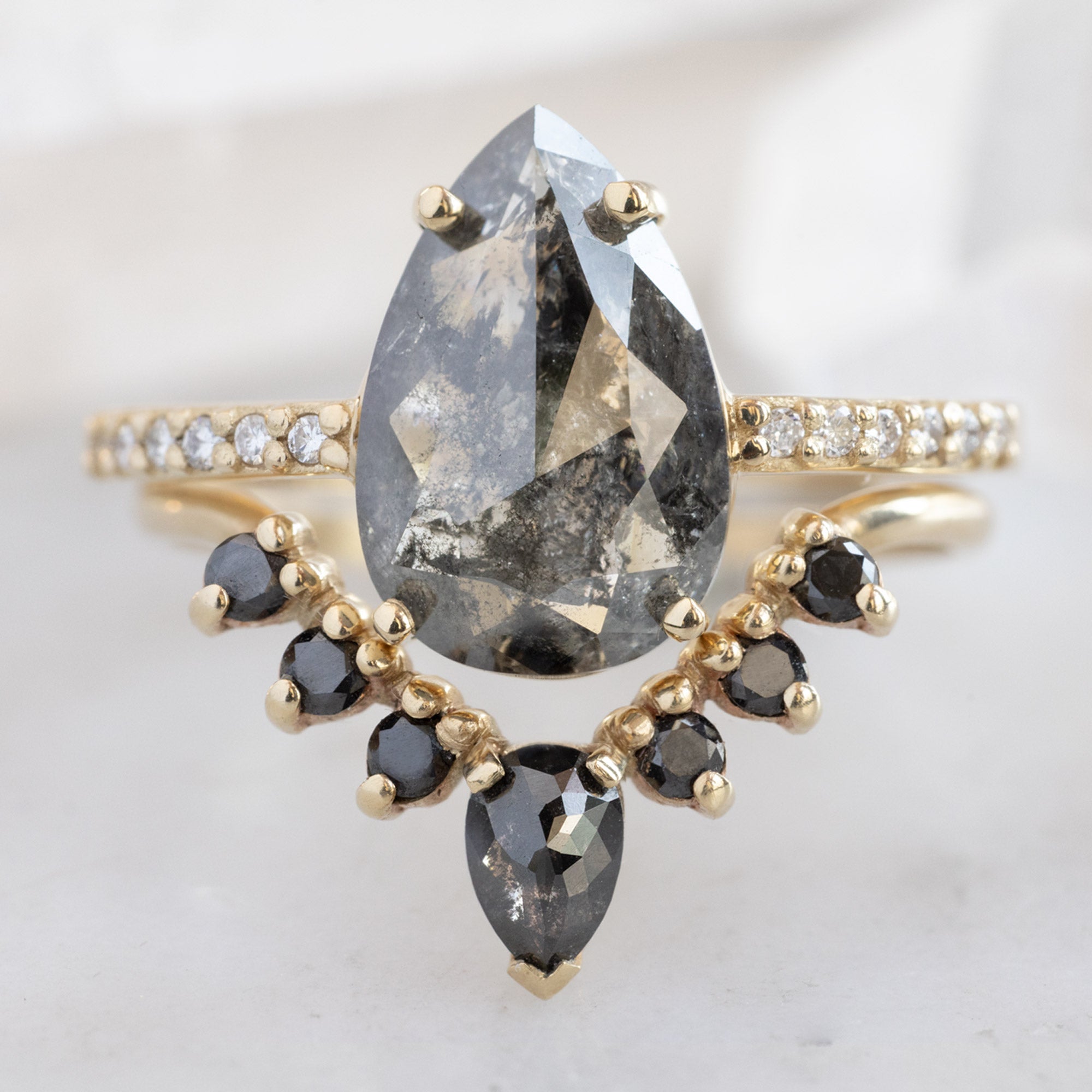 Alexis Russell  Engagement Rings The Willow Ring | Build Your Own Pear Black Diamond Engagement Ring