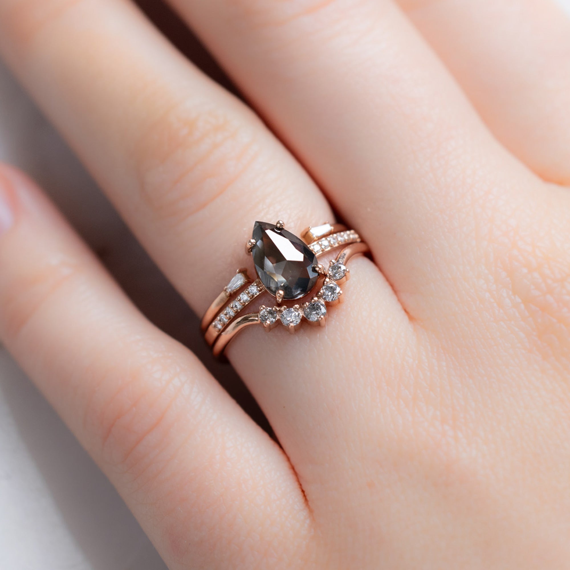 Alexis Russell  Engagement Rings The Willow Ring | Build Your Own Pear Black Diamond Engagement Ring