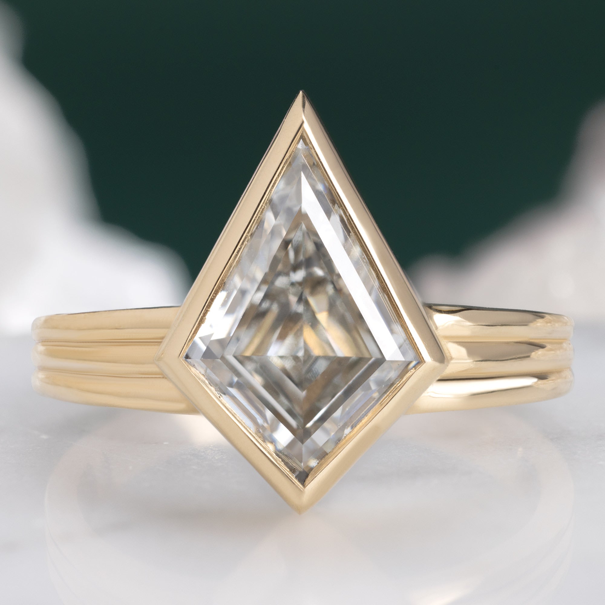 Alexis Russell  Engagement Rings The Stratum Ring | 3.01ct Kite Lab Grown White Diamond in 14K Yellow Gold