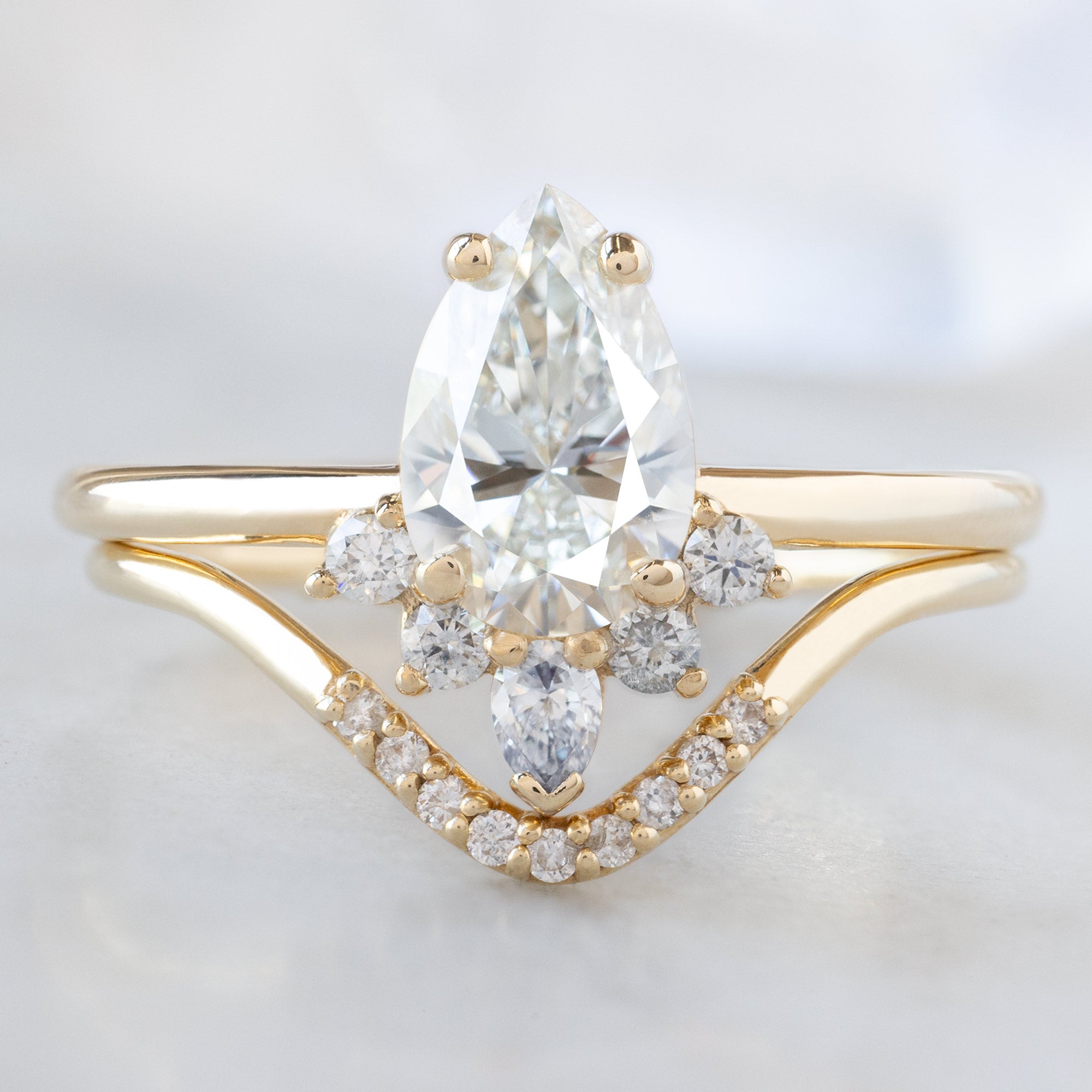 Alexis Russell  Engagement Rings The Aster Ring | Build Your Own Pear White Diamond Engagement Ring