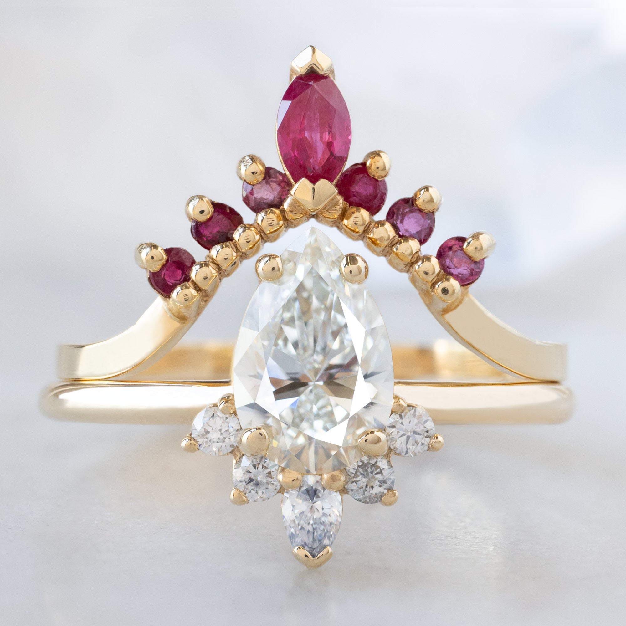 Alexis Russell  Engagement Rings The Aster Ring | Build Your Own Pear White Diamond Engagement Ring