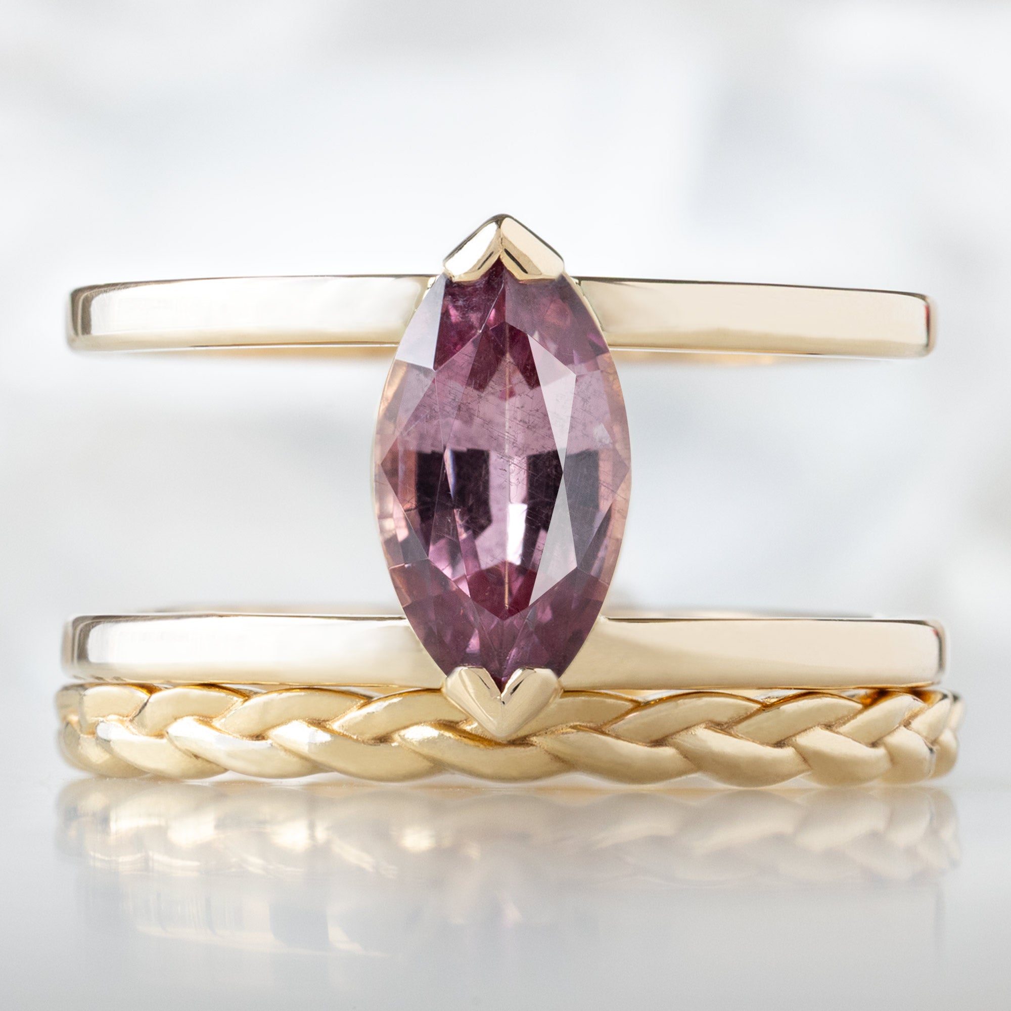 Alexis Russell  Engagement Rings The Poppy Ring | 1.38ct Marquise Mauve Garnet in 14K Yellow Gold