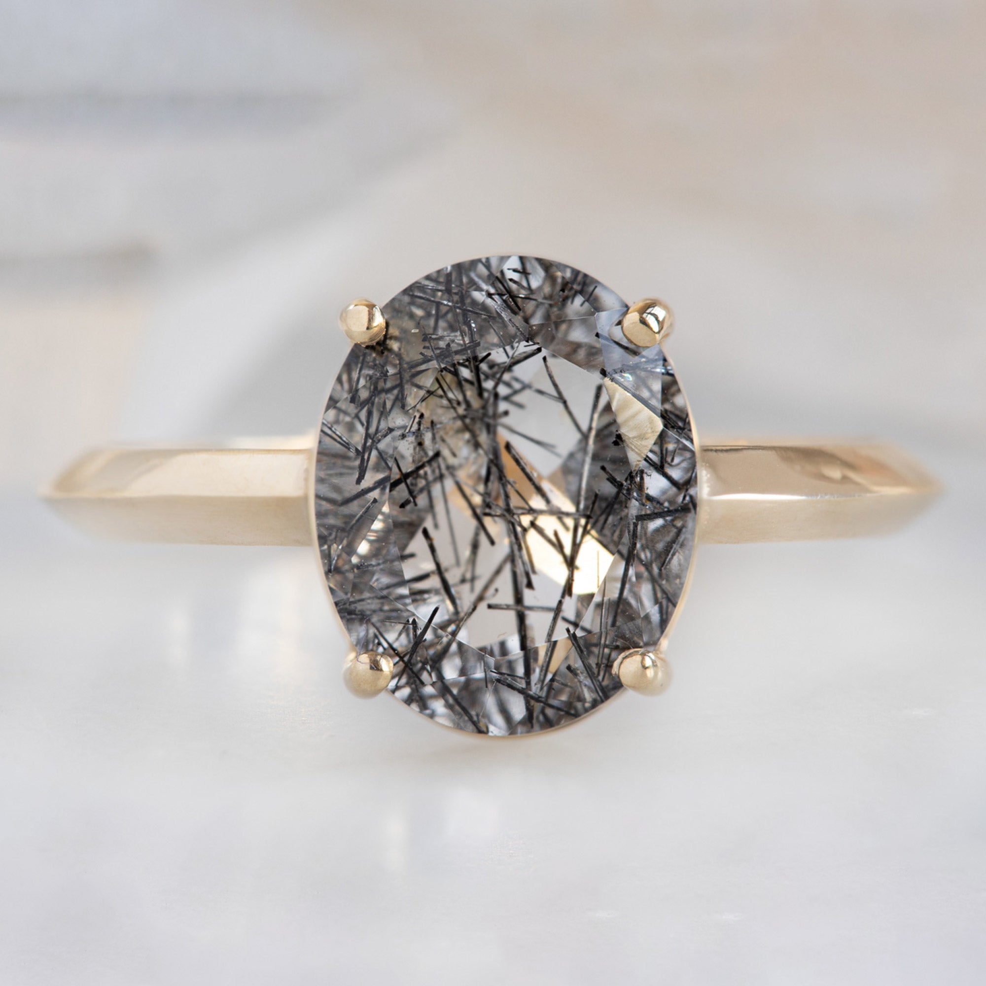 Alexis Russell  Engagement Rings The Bryn Ring | 2.60ct Oval Tourmaline in Quartz in 14K Yellow Gold