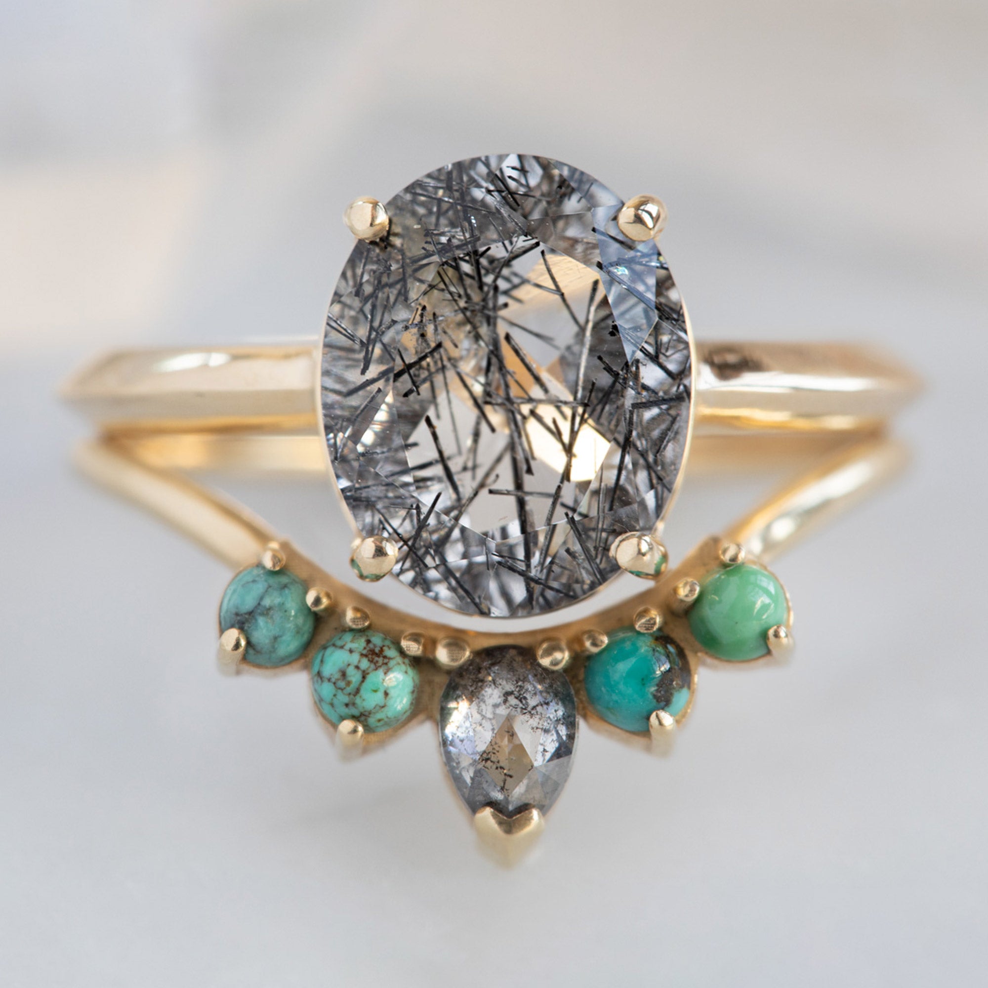 Alexis Russell  Engagement Rings The Bryn Ring | 2.60ct Oval Tourmaline in Quartz in 14K Yellow Gold