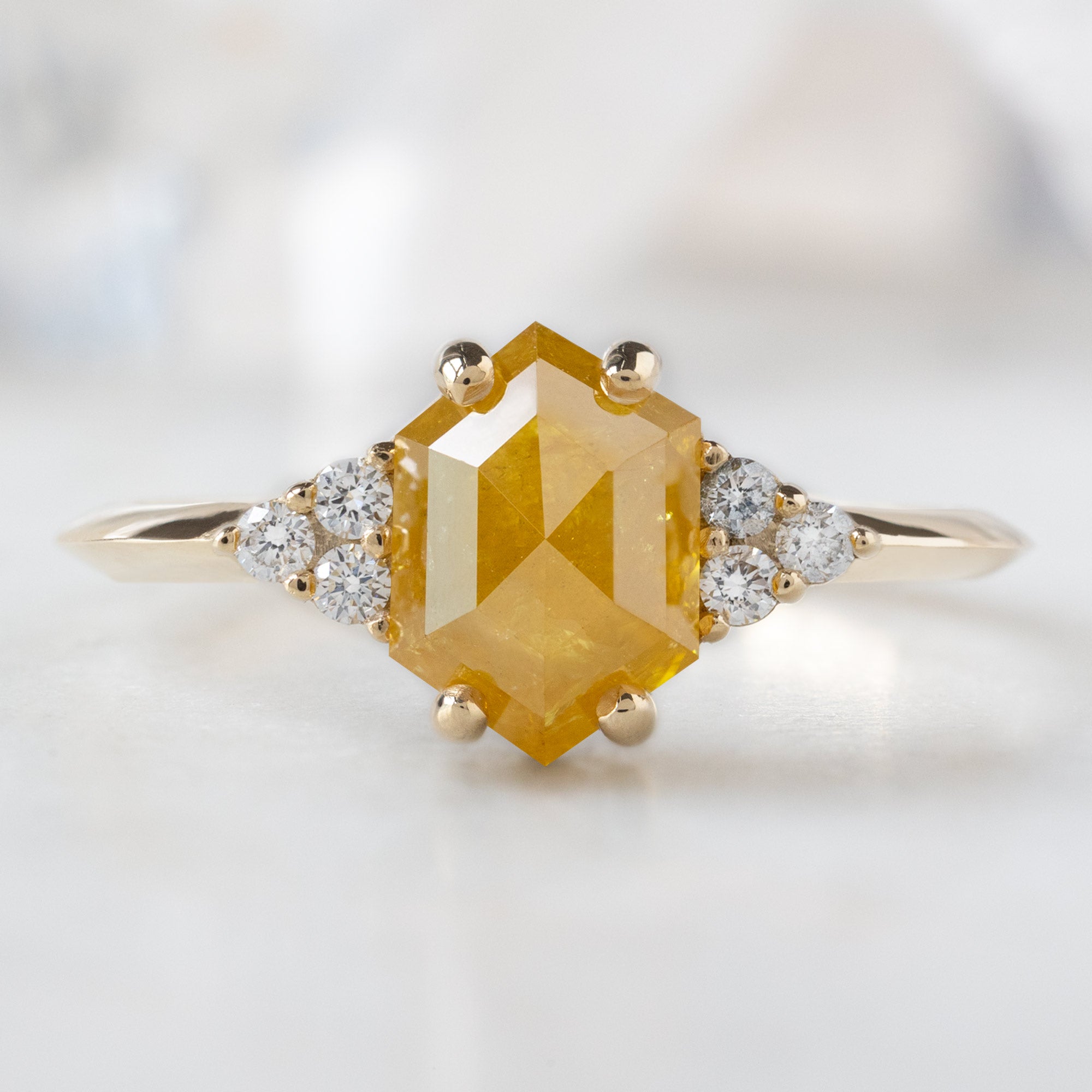 Alexis Russell  Engagement Rings The Ivy Ring | 1.48ct Hexagon Yellow Diamond in 14K Yellow Gold