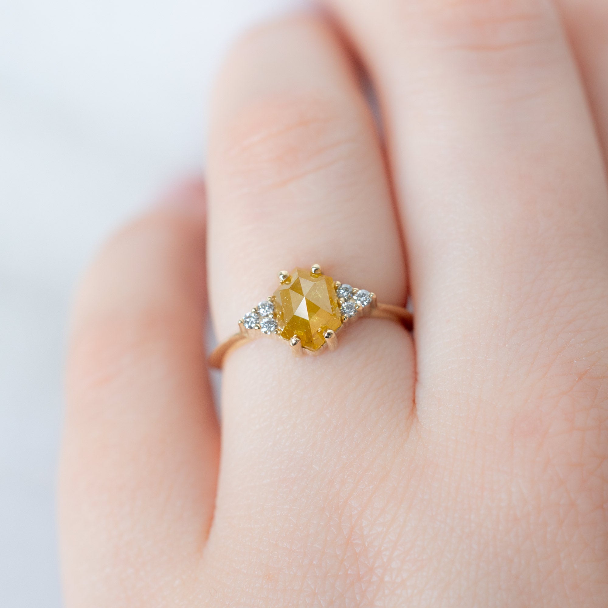 Alexis Russell  Engagement Rings The Ivy Ring | 1.48ct Hexagon Yellow Diamond in 14K Yellow Gold