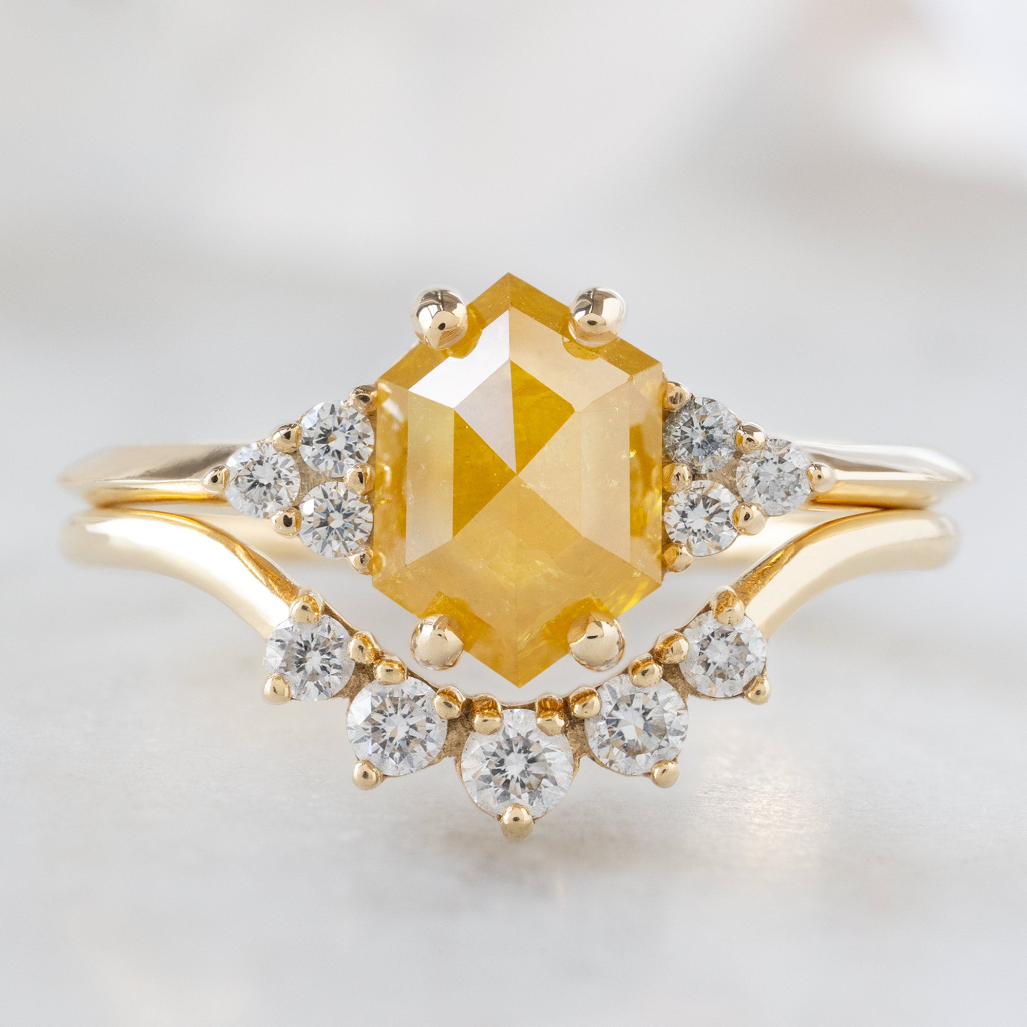 Alexis Russell  Engagement Rings The Ivy Ring | 1.48ct Hexagon Yellow Diamond in 14K Yellow Gold