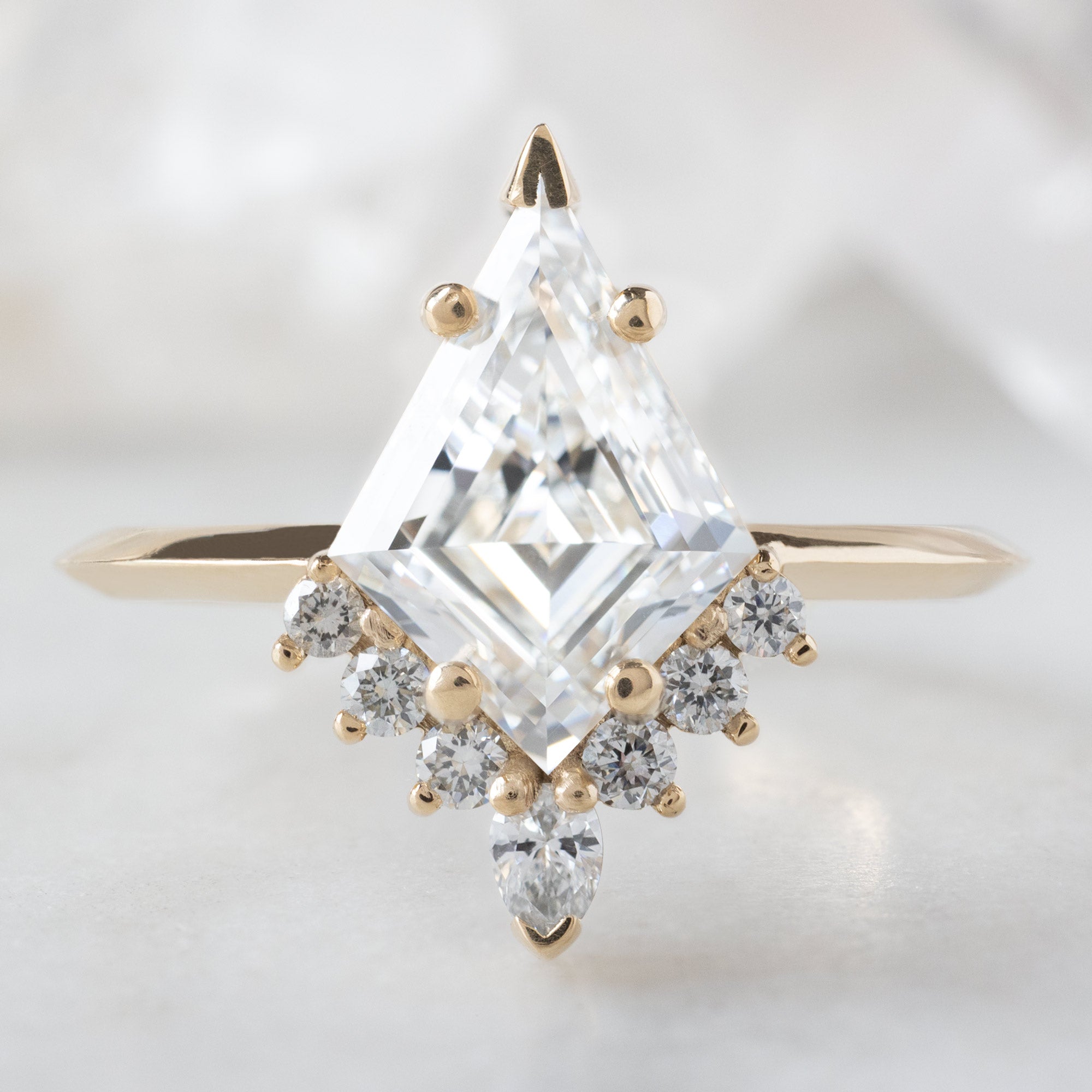 Alexis Russell  Engagement Rings The Aster Ring | 1.75ct Lab Grown Kite White Diamond in 14K Yellow Gold