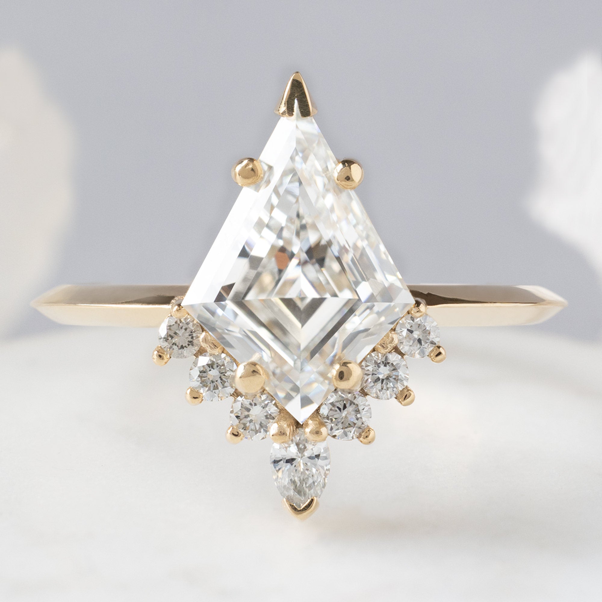 Alexis Russell  Engagement Rings The Aster Ring | 1.75ct Lab Grown Kite White Diamond in 14K Yellow Gold