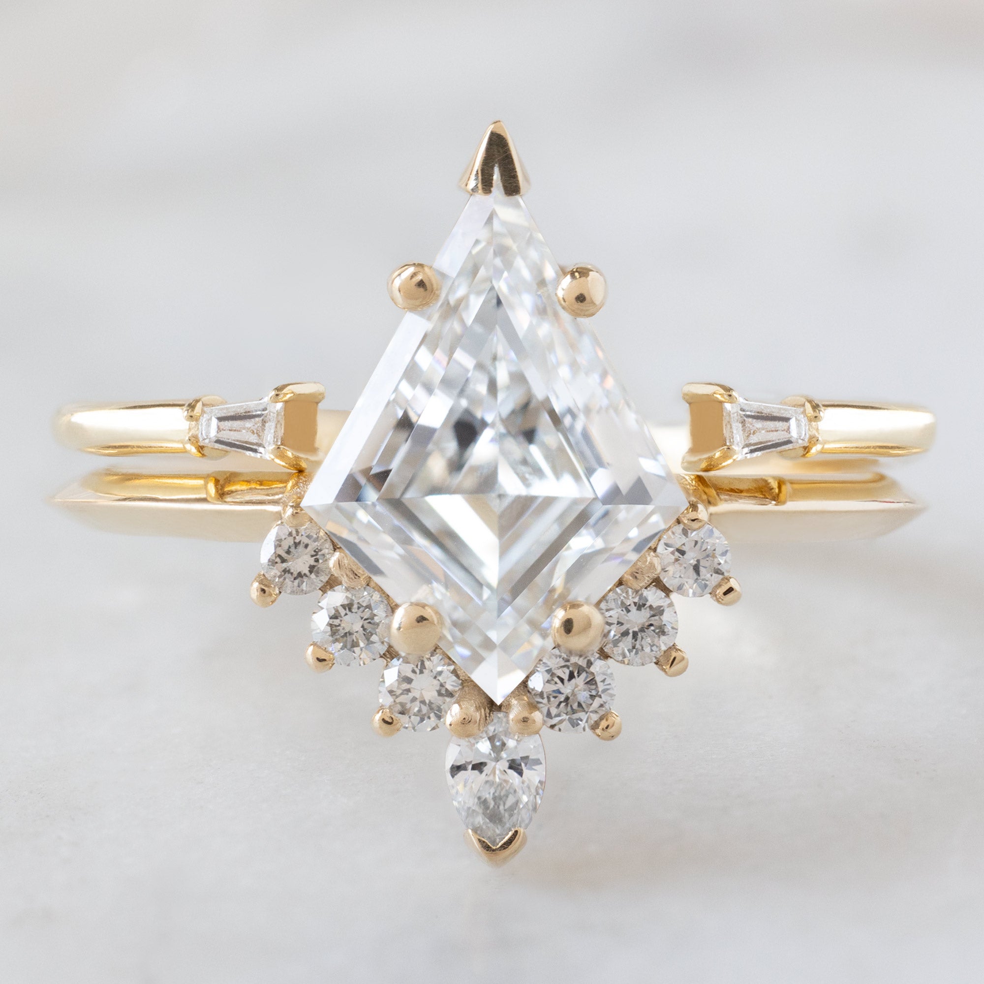 Alexis Russell  Engagement Rings The Aster Ring | 1.75ct Lab Grown Kite White Diamond in 14K Yellow Gold