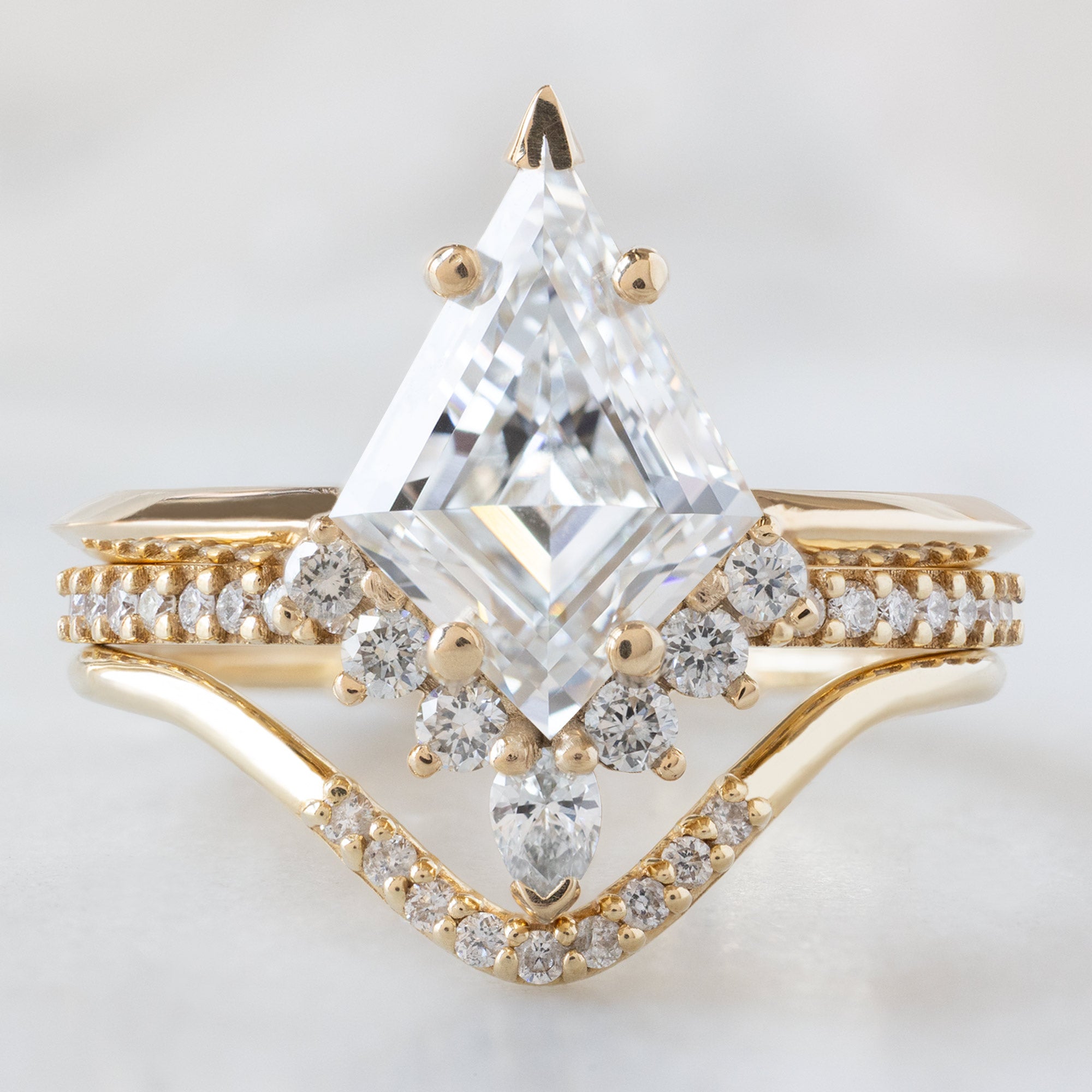 Alexis Russell  Engagement Rings The Aster Ring | 1.75ct Lab Grown Kite White Diamond in 14K Yellow Gold