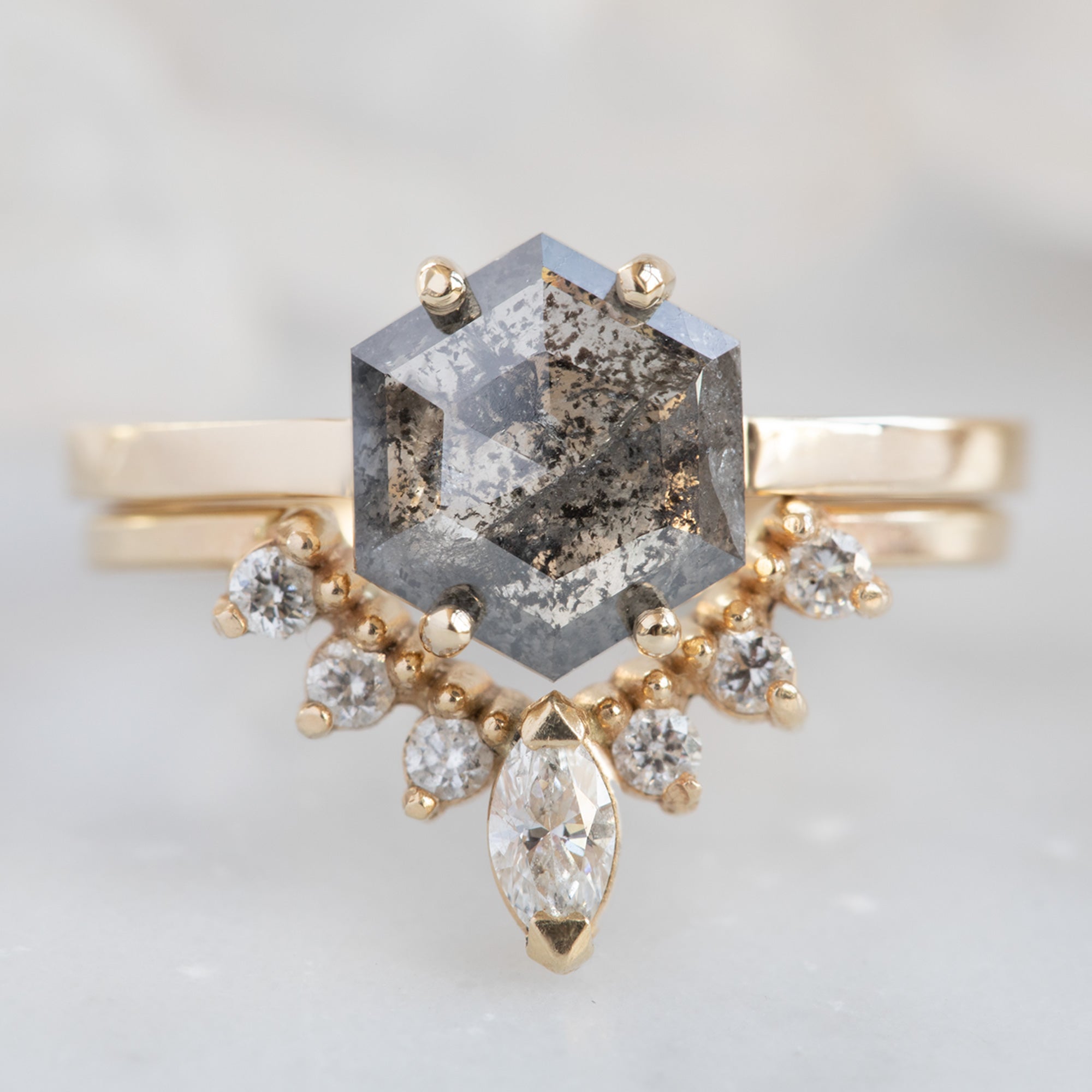 Alexis Russell  Engagement Rings The Bryn Ring | Build Your Own Hexagon Black Diamond Engagement Ring