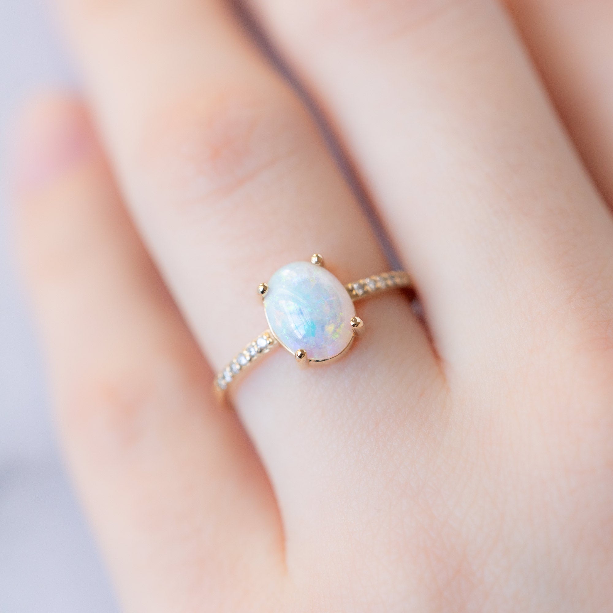 Alexis Russell  Engagement Rings The Willow Ring | Build Your Own Oval Opal Engagement Ring