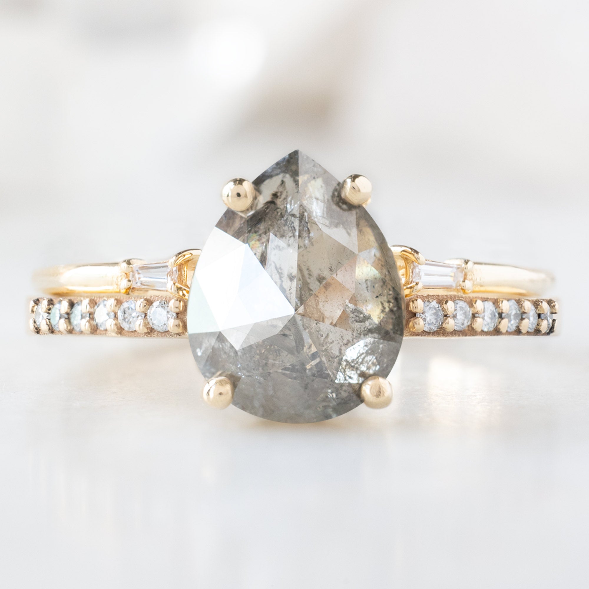 Alexis Russell  Engagement Rings The Willow Ring | Build Your Own Pear Salt and Pepper Diamond Engagement Ring