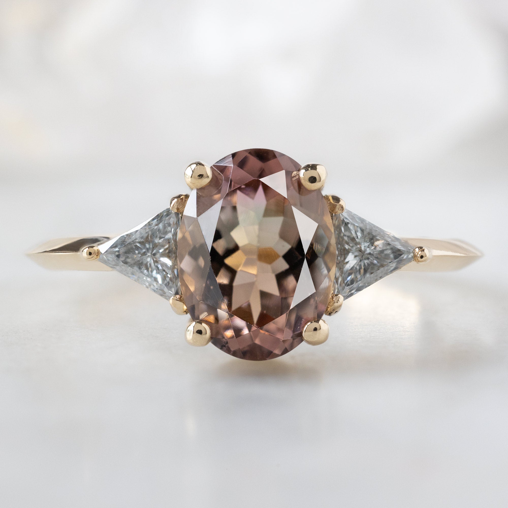 Alexis Russell  Engagement Rings The Jade Ring | 1.26ct Oval Bicolor Tourmaline in 14K Yellow Gold