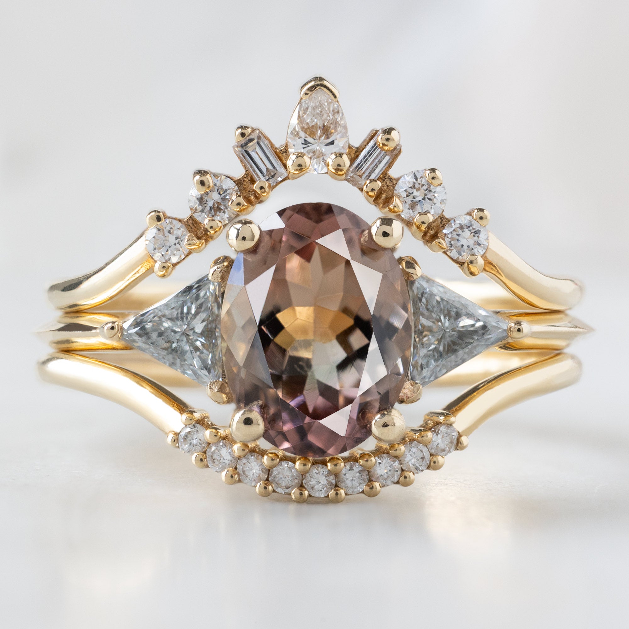 Alexis Russell  Engagement Rings The Jade Ring | 1.26ct Oval Bicolor Tourmaline in 14K Yellow Gold