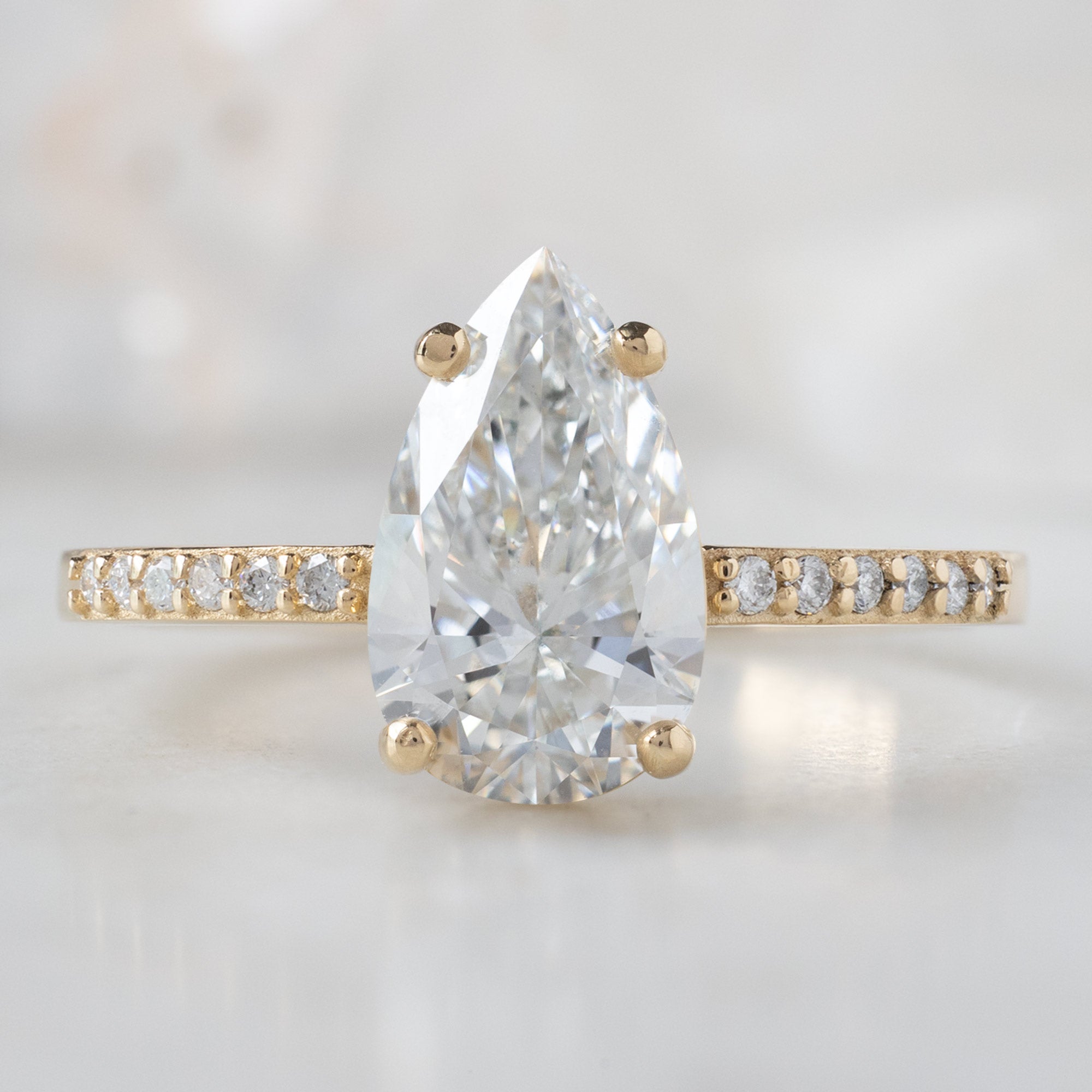 Alexis Russell  Engagement Rings The Willow Ring | Build Your Own Pear White Diamond Engagement Ring
