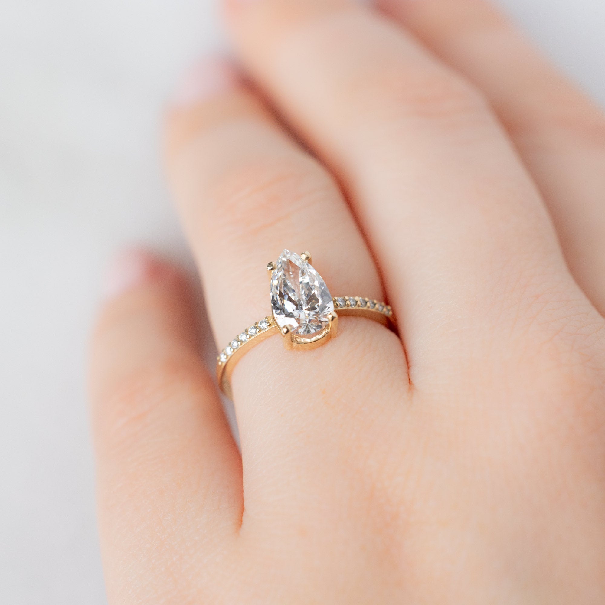 Alexis Russell  Engagement Rings The Willow Ring | Build Your Own Pear White Diamond Engagement Ring