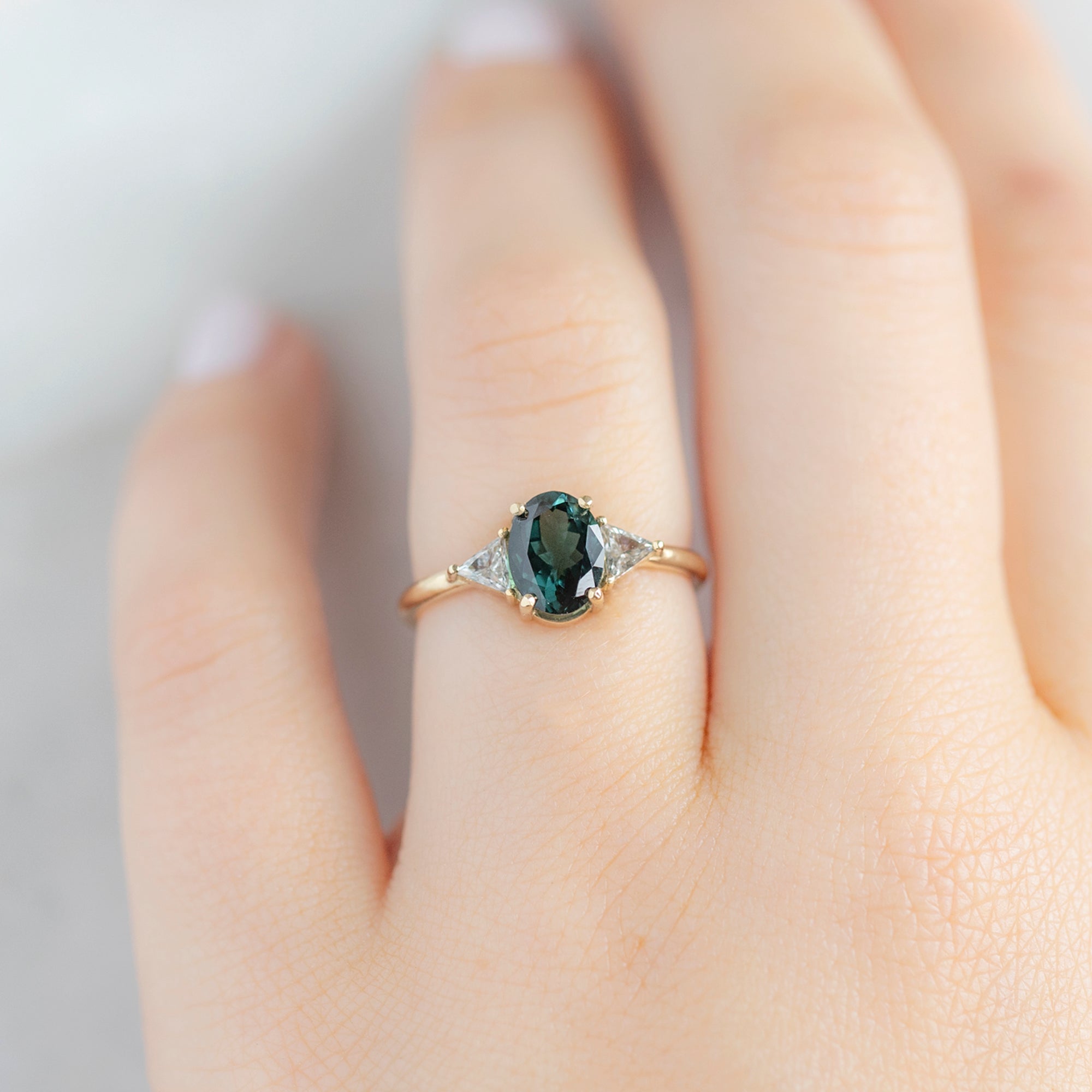 Alexis Russell  Engagement Rings The Jade Ring | Build Your Own Oval Tourmaline Engagement Ring