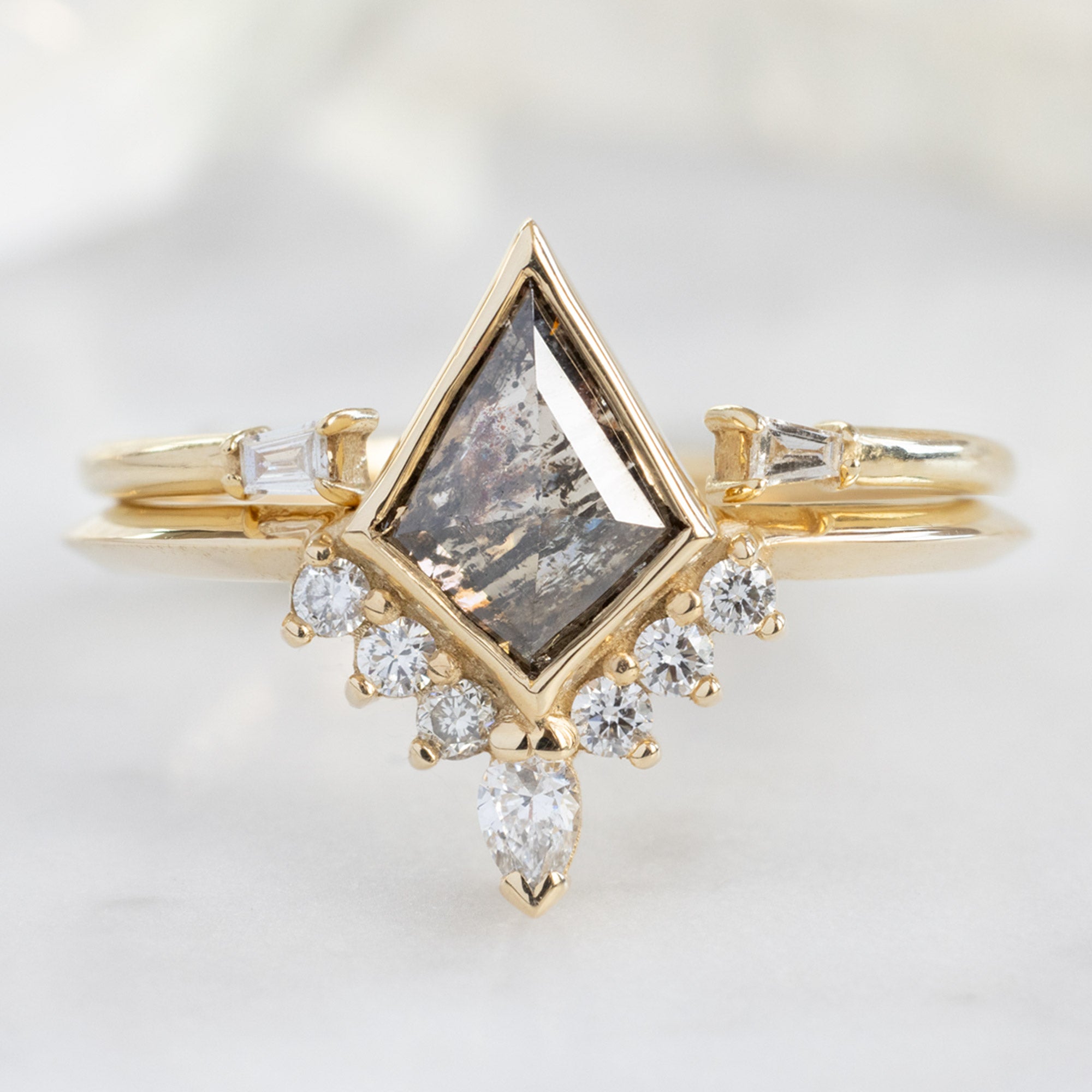 Alexis Russell  Engagement Rings The Aster Ring | Build Your Own Kite Salt and Pepper Diamond Engagement Ring