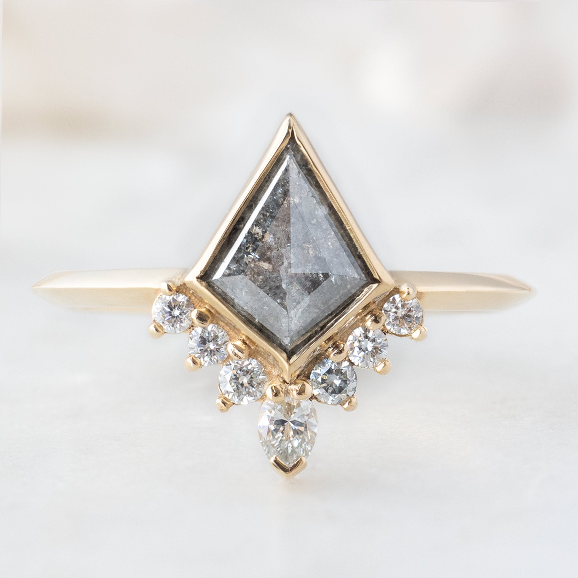 Alexis Russell  Engagement Rings The Aster Ring | Build Your Own Kite Salt and Pepper Diamond Engagement Ring