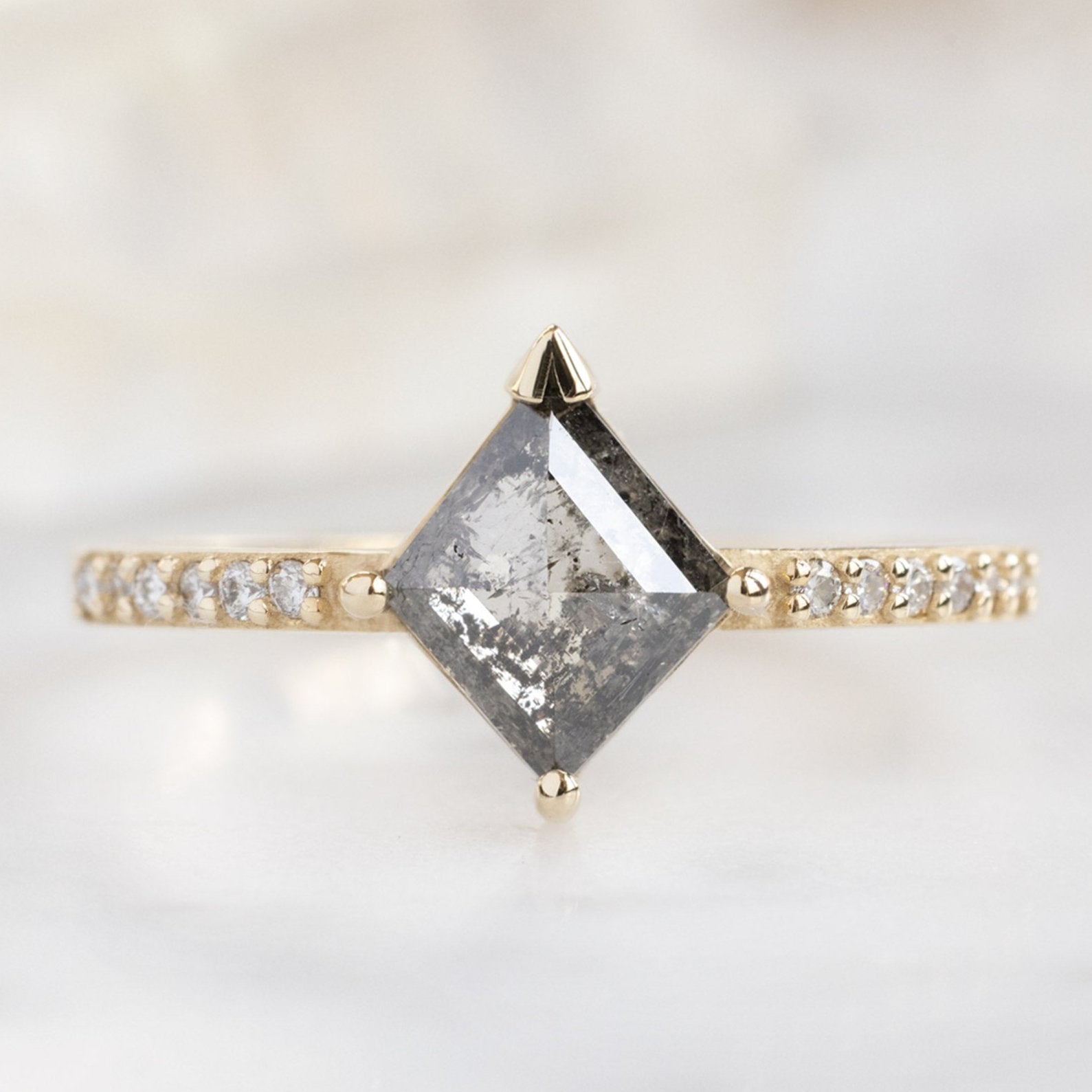 Alexis Russell  Engagement Rings The Willow Ring | Build Your Own Kite Salt and Pepper Diamond Engagement Ring