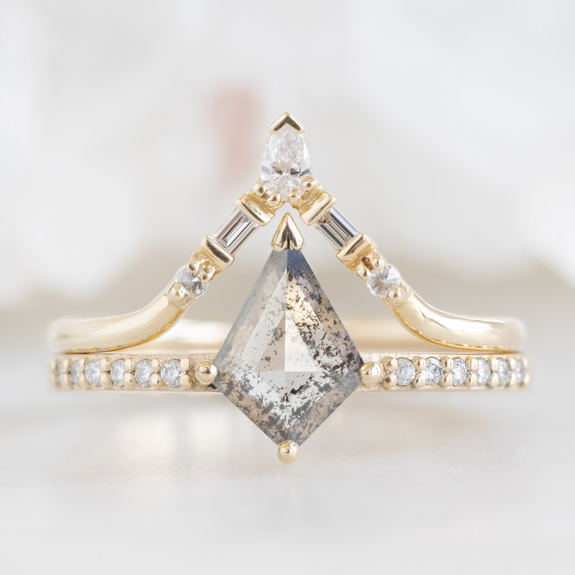 Alexis Russell  Engagement Rings The Willow Ring | Build Your Own Kite Salt and Pepper Diamond Engagement Ring