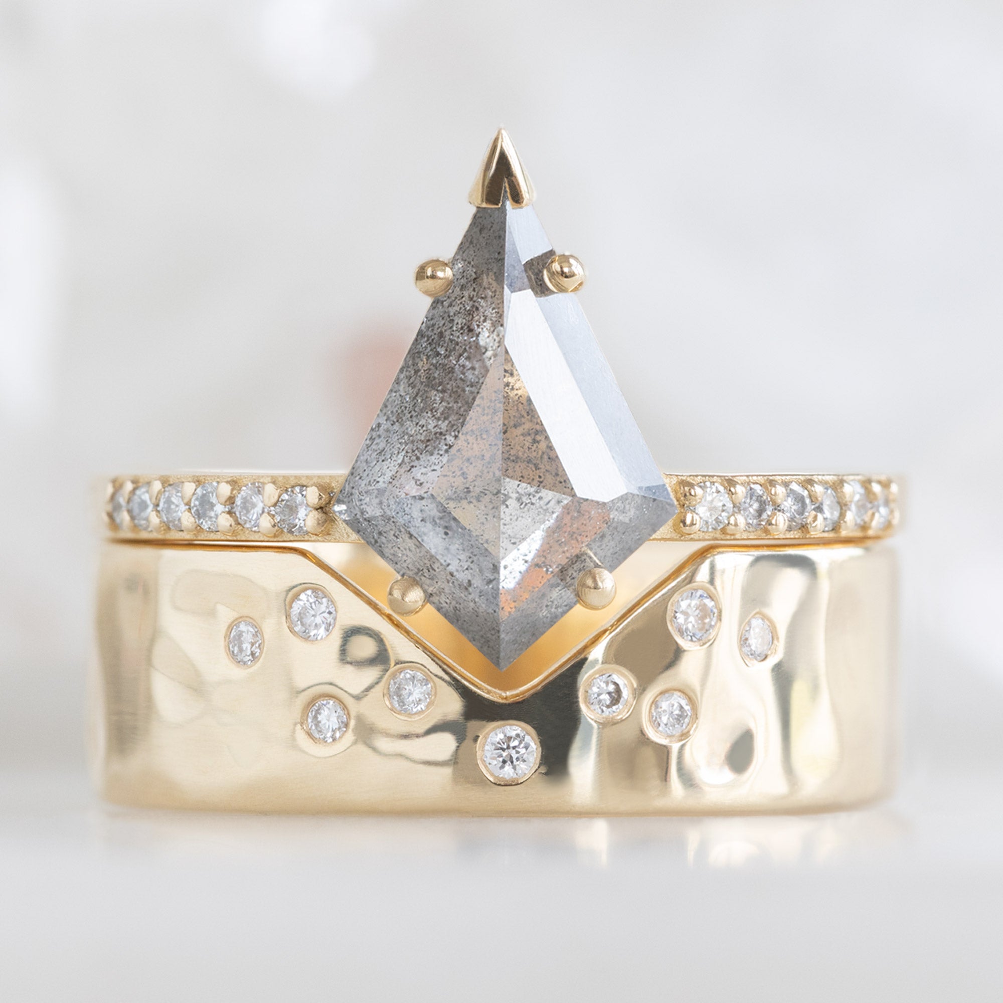 Alexis Russell  Engagement Rings The Willow Ring | Build Your Own Kite Salt and Pepper Diamond Engagement Ring