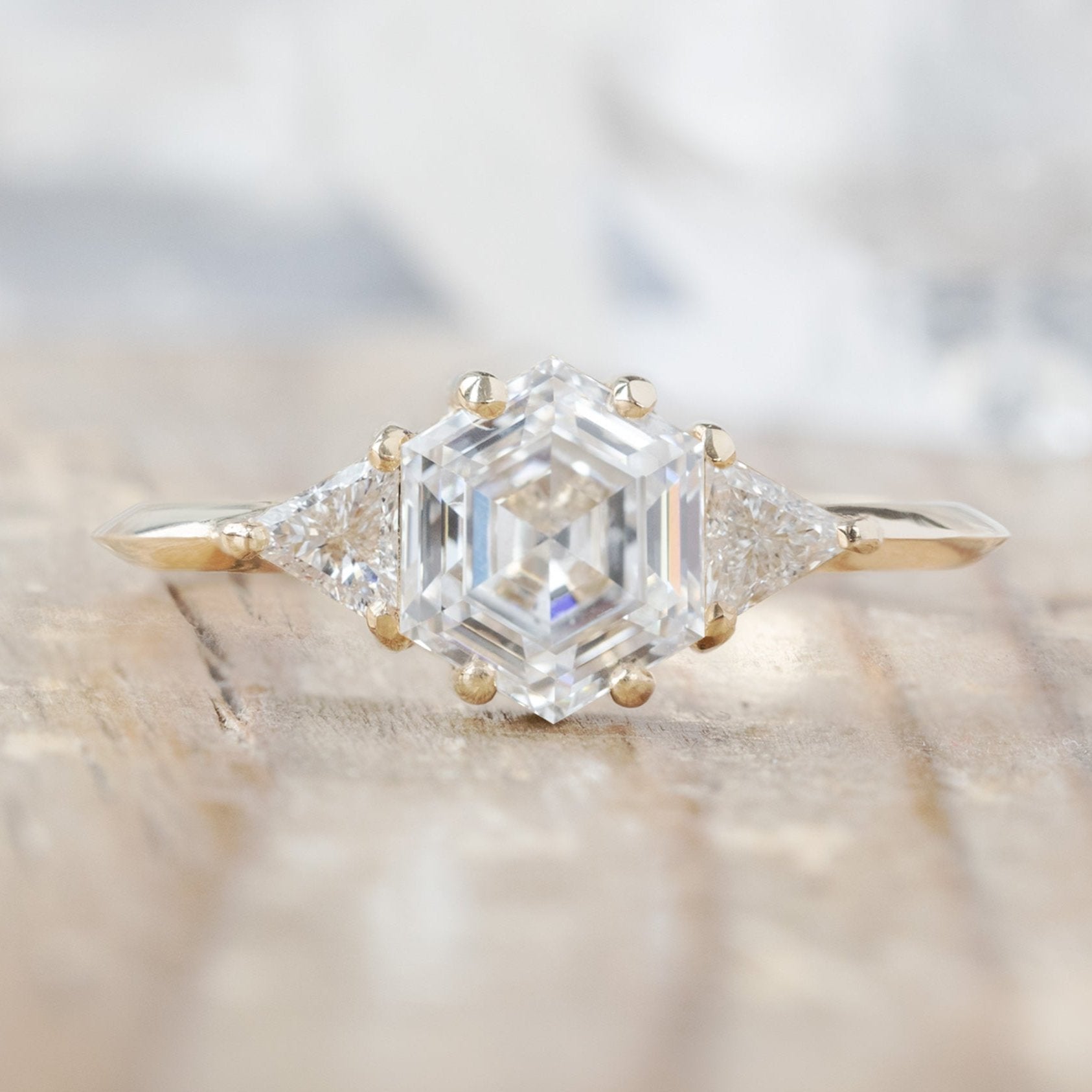 Alexis Russell  Engagement Rings The Jade Ring | Build Your Own Hexagon White Diamond Engagement Ring