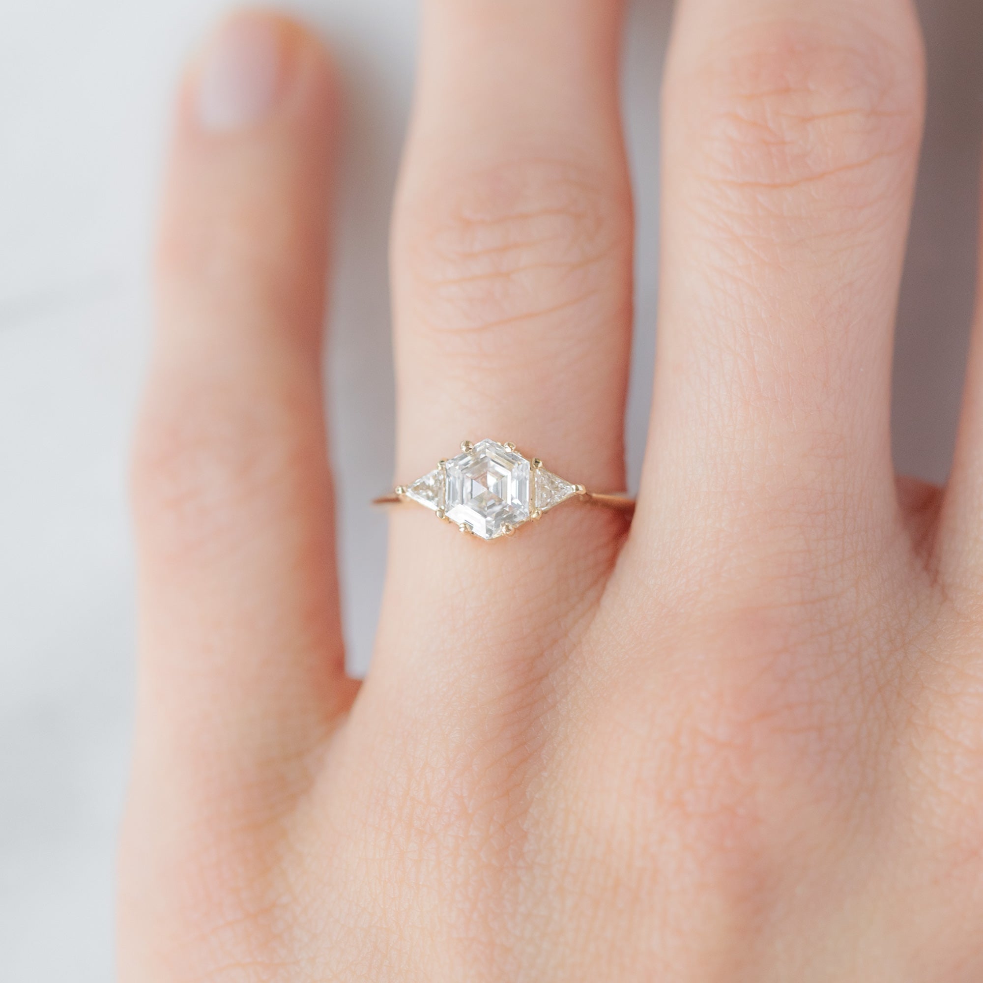 Alexis Russell  Engagement Rings The Jade Ring | Build Your Own Hexagon White Diamond Engagement Ring